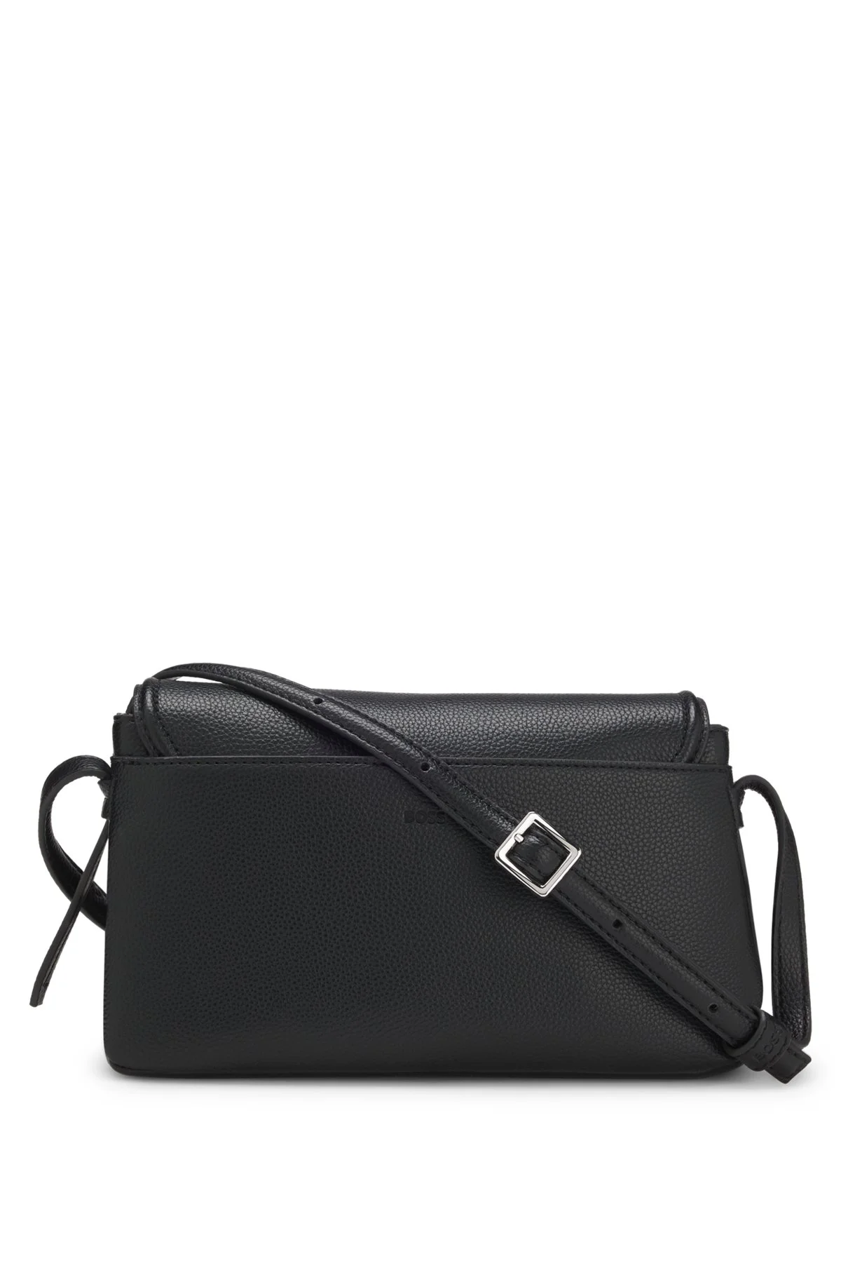 GRAINED FAUX-LEATHER CROSSBODY BAG WITH DOUBLE B MONOGRAM - 1