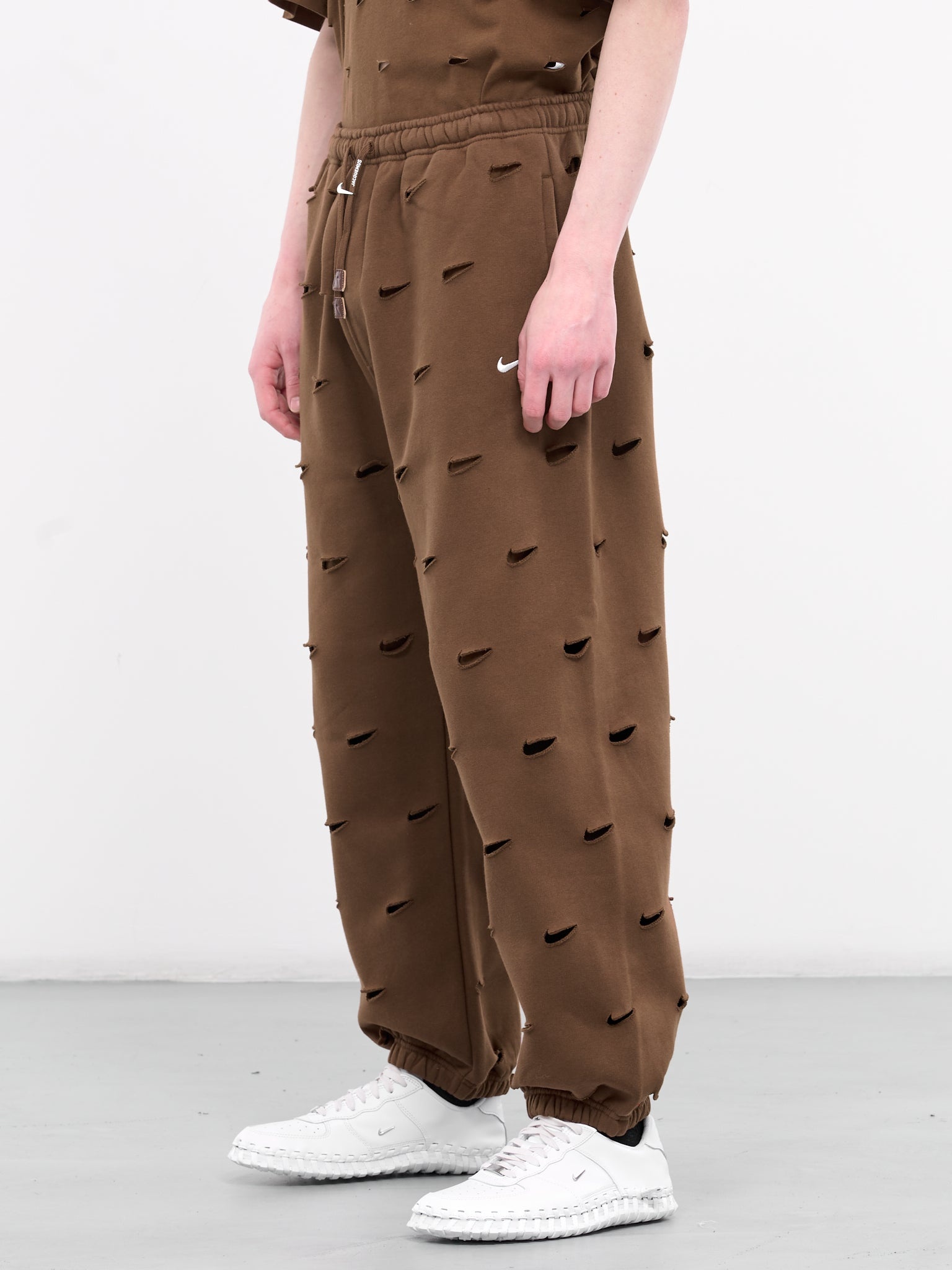 Nike Jacquemus Cut Out Swoosh Sweatpants hlorenzo REVERSIBLE