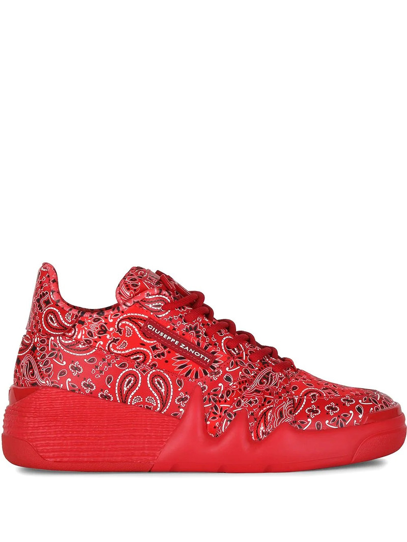 paisley print sneakers 1