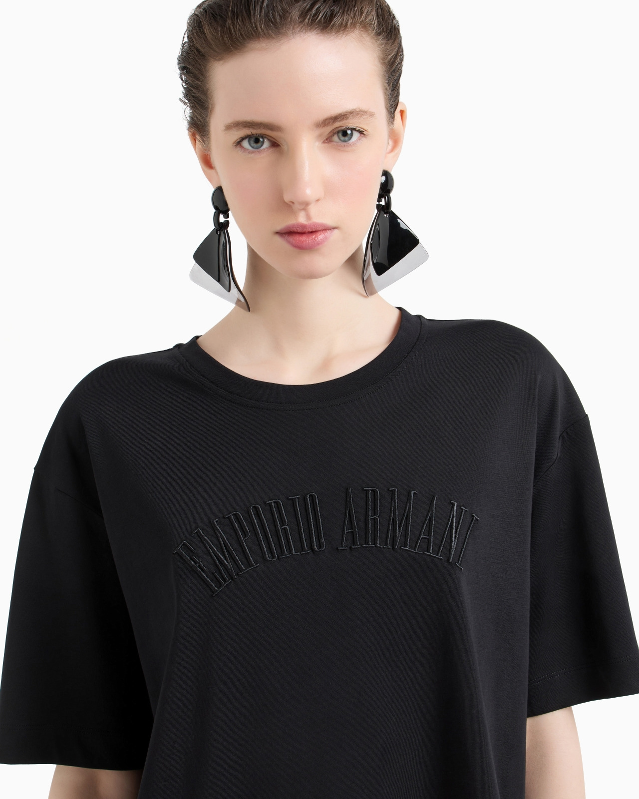SUPIMA JERSEY T-SHIRT WITH ICON LOGO EMBROIDERY - 5