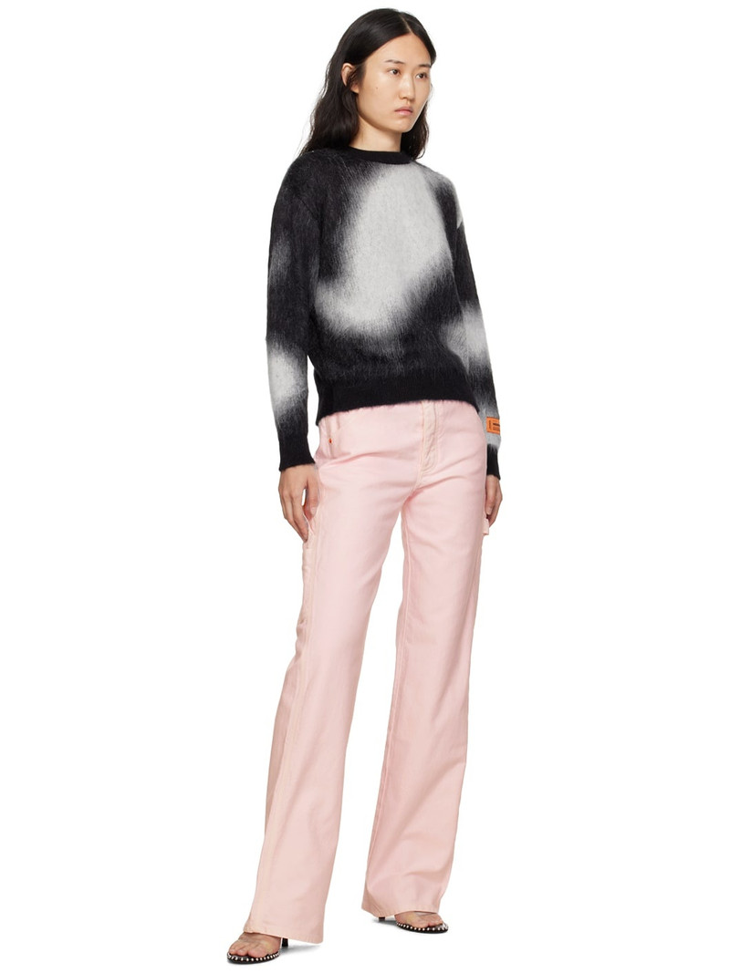 Heron Preston Black & White Aop Sweater outlook