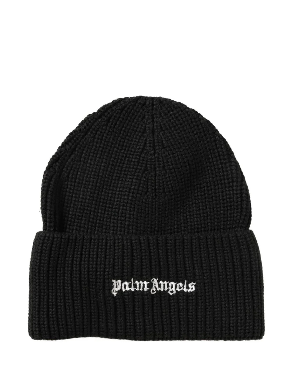 logo-embroidered ribbed beanie hat - 1