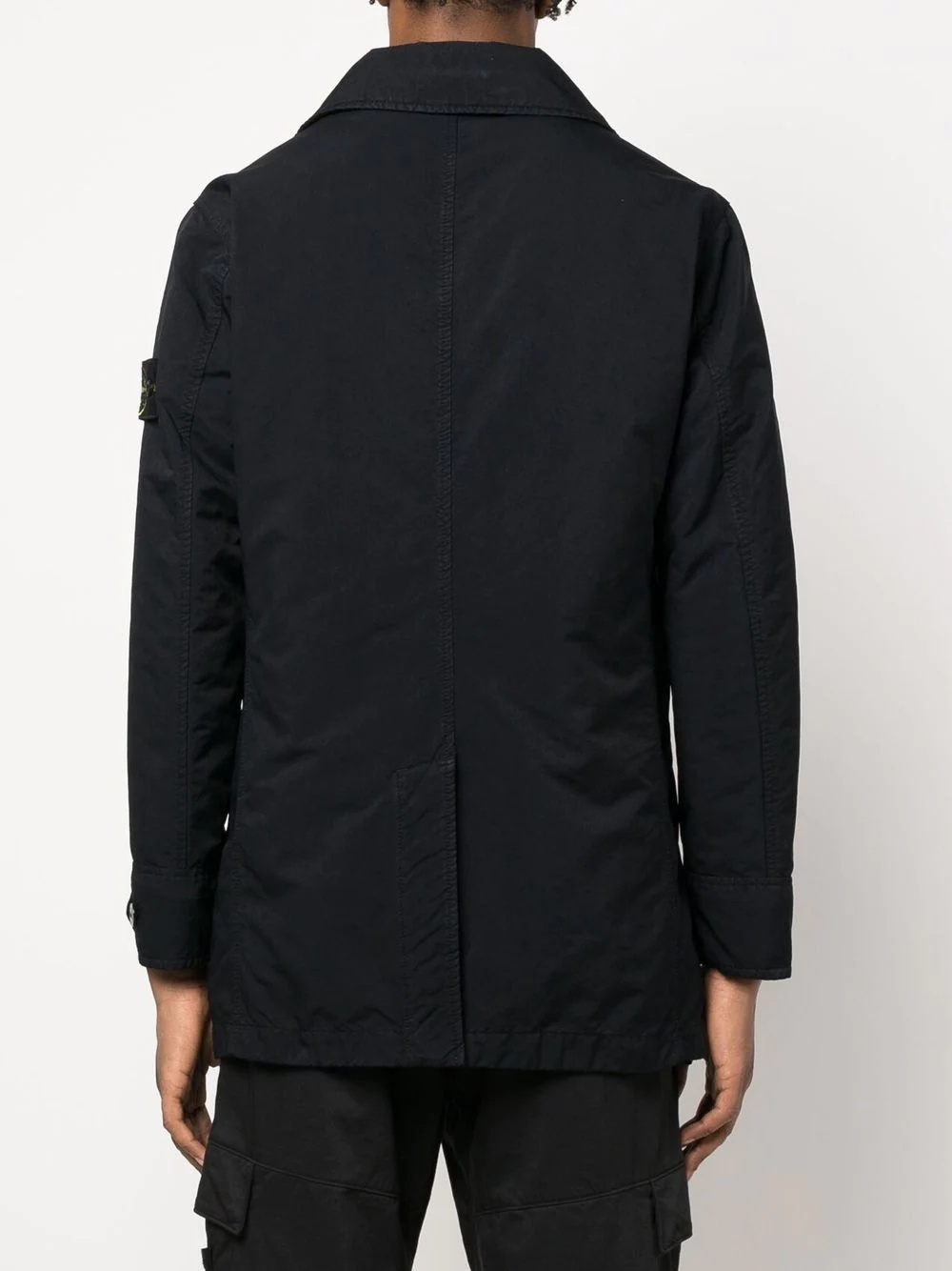 asymmetric button-fastening peacoat - 4