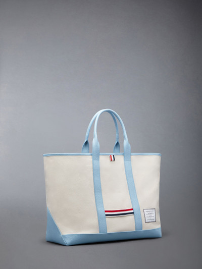 Thom Browne Canvas Leather Medium Tool Tote outlook