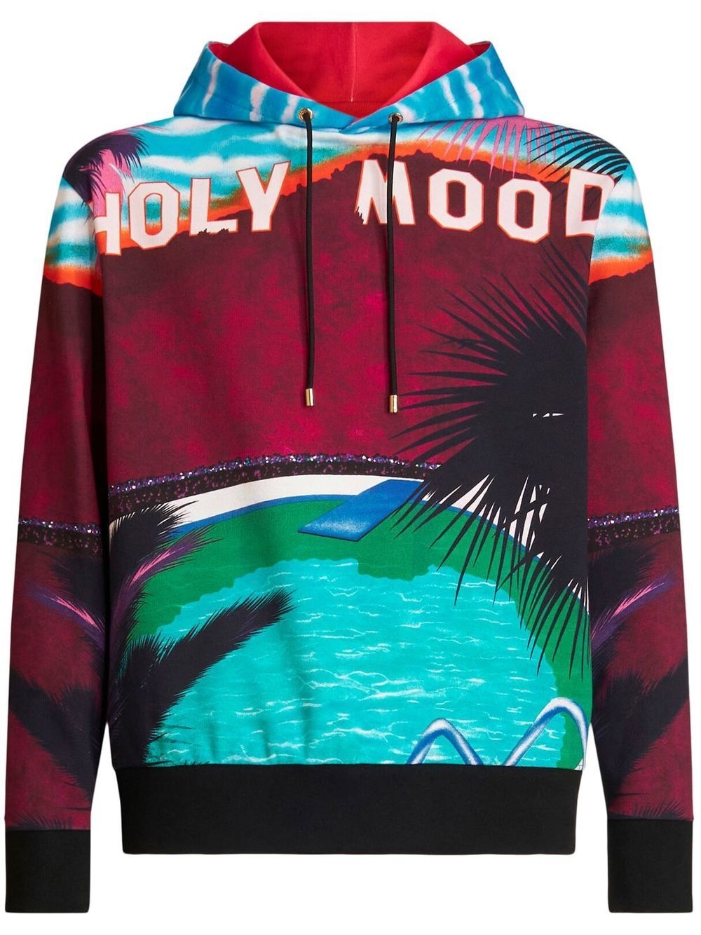 graphic-print pullover hoodie - 1