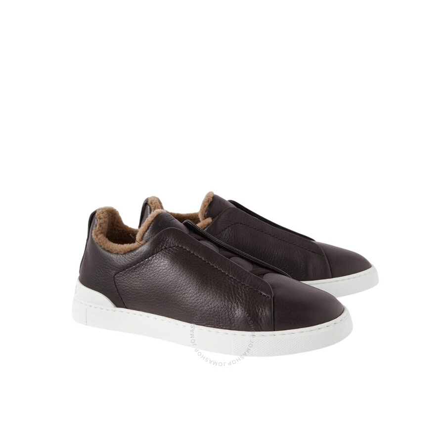 Zegna Triple Stitch Leather Sneakers - 2