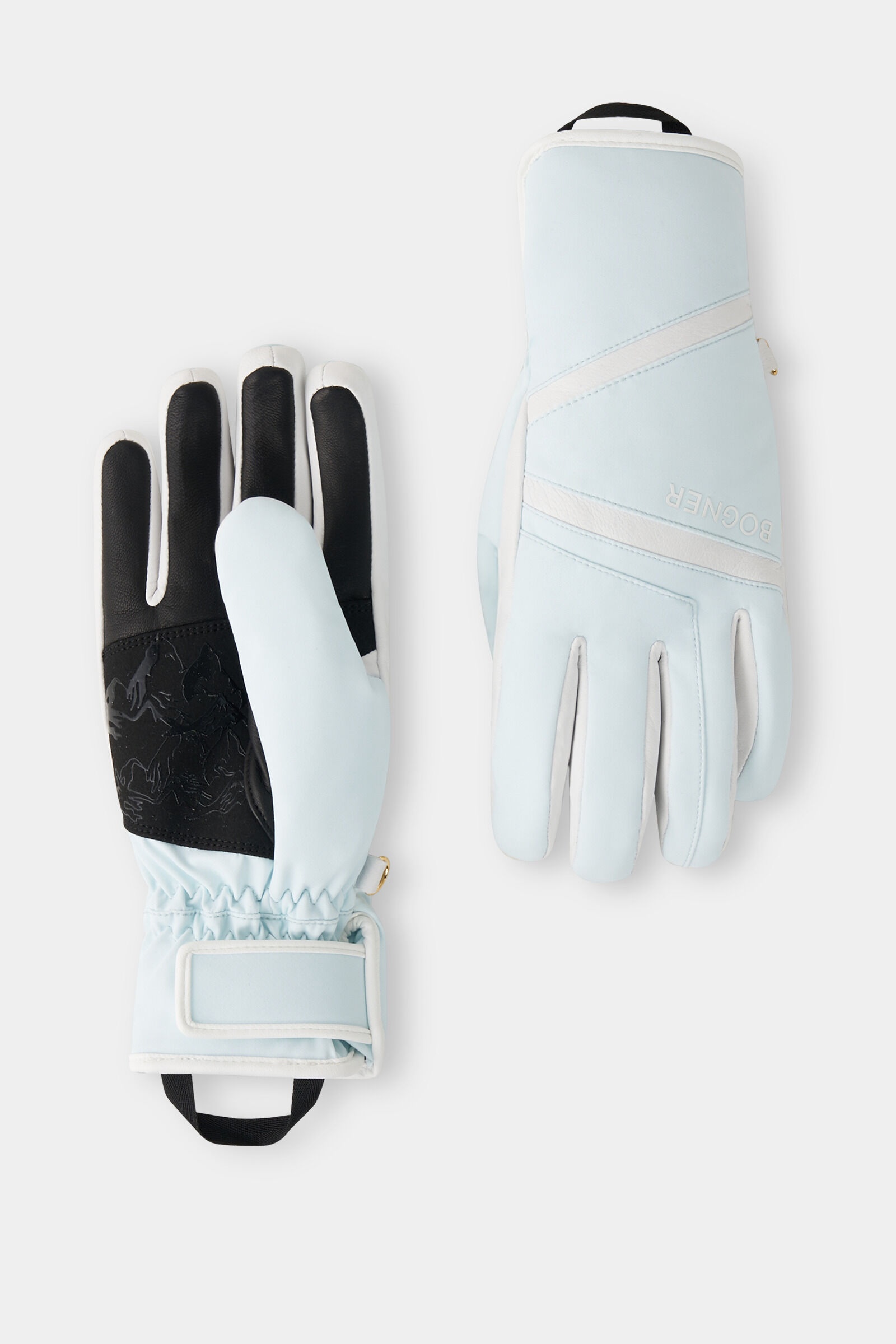 Hilla Gloves in Light blue/White - 1