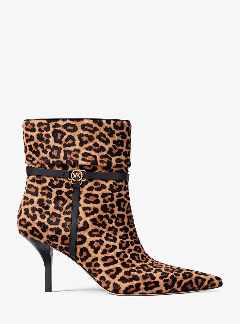 Nalia Leopard Print Calf Hair Boot - 1