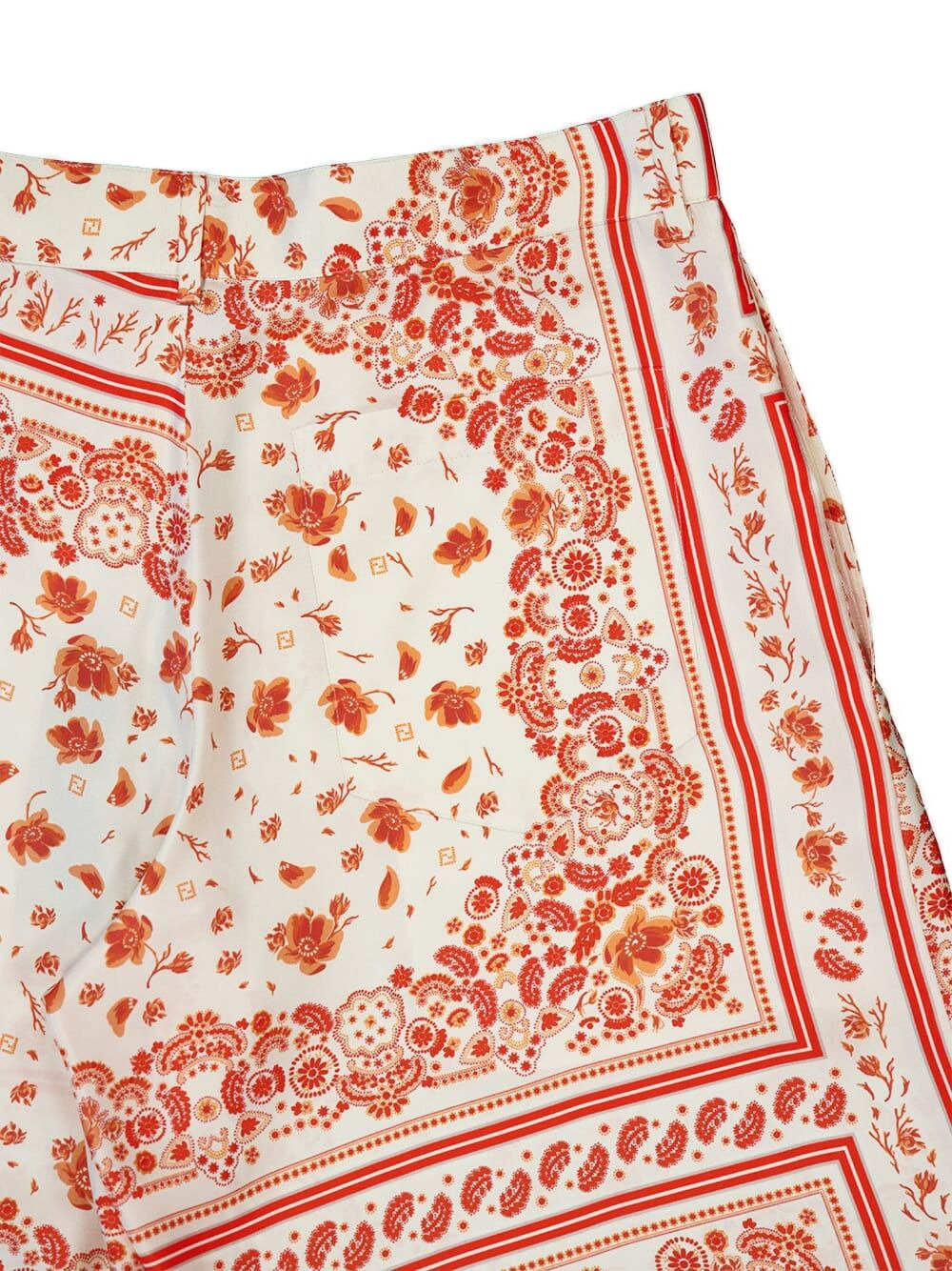bandana-print silk shorts - 4