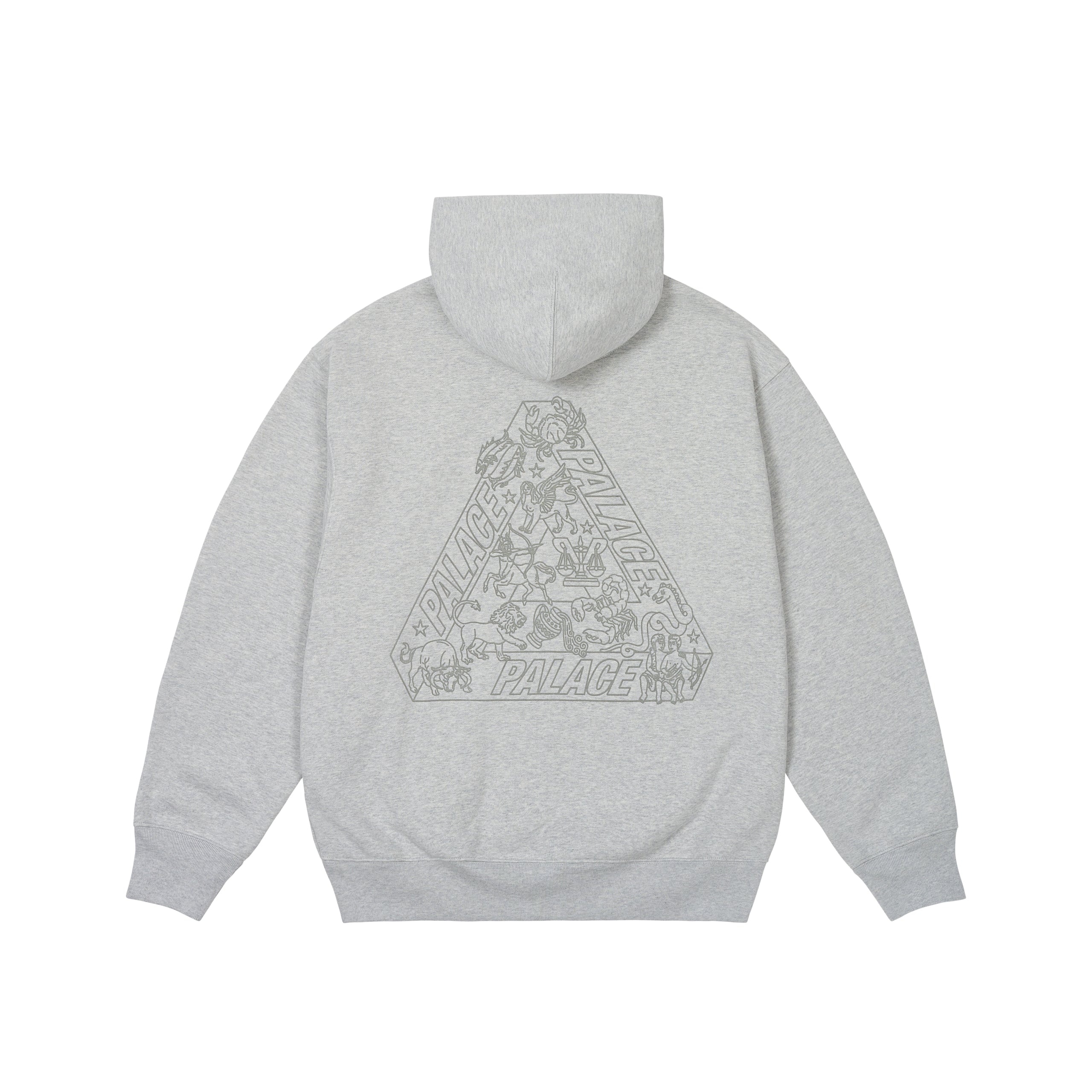 PALACE ZODIAC TRI-FERG HOOD GREY MARL | REVERSIBLE