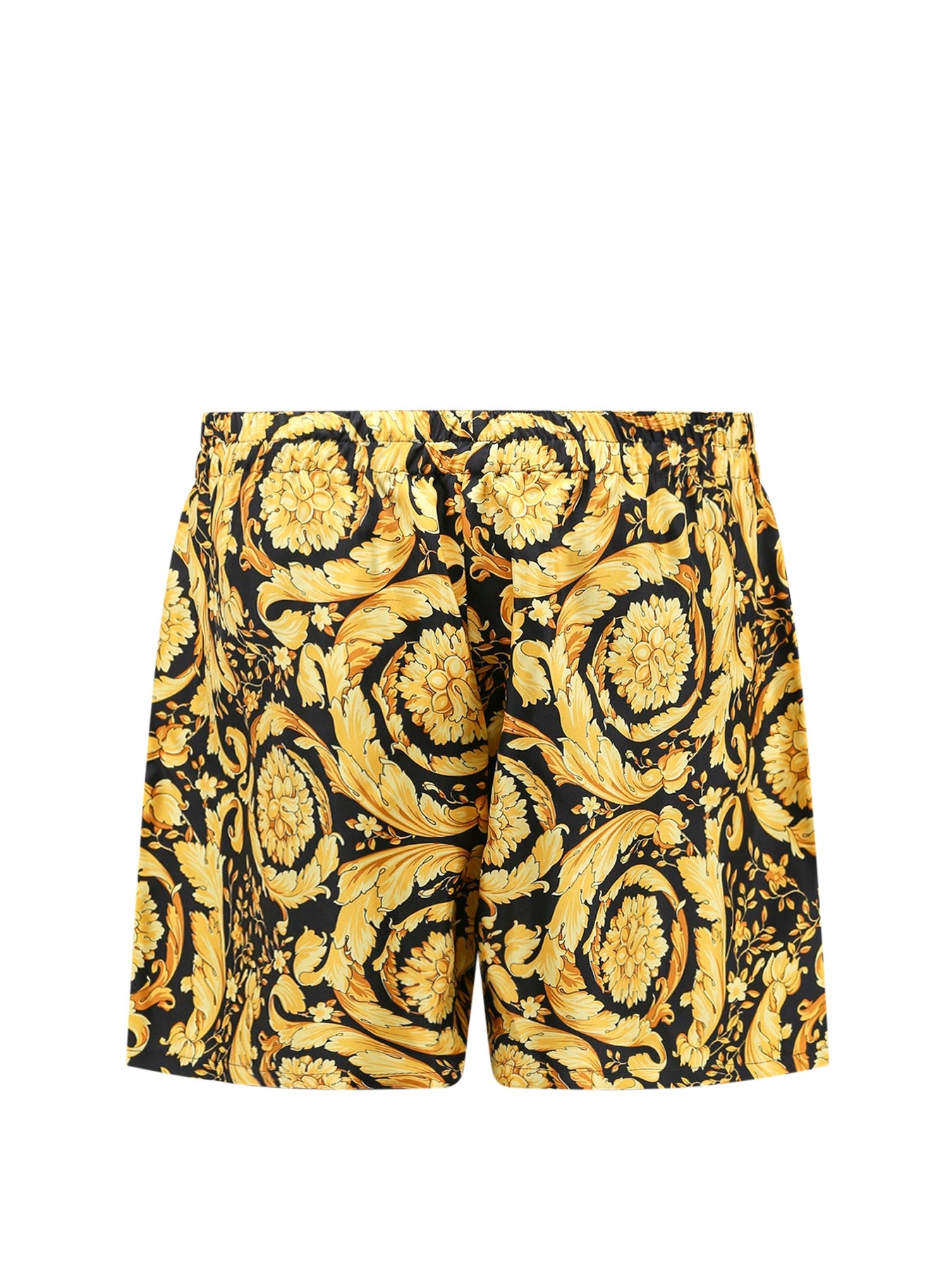 Silk pajama shorts with Barocco print - 2