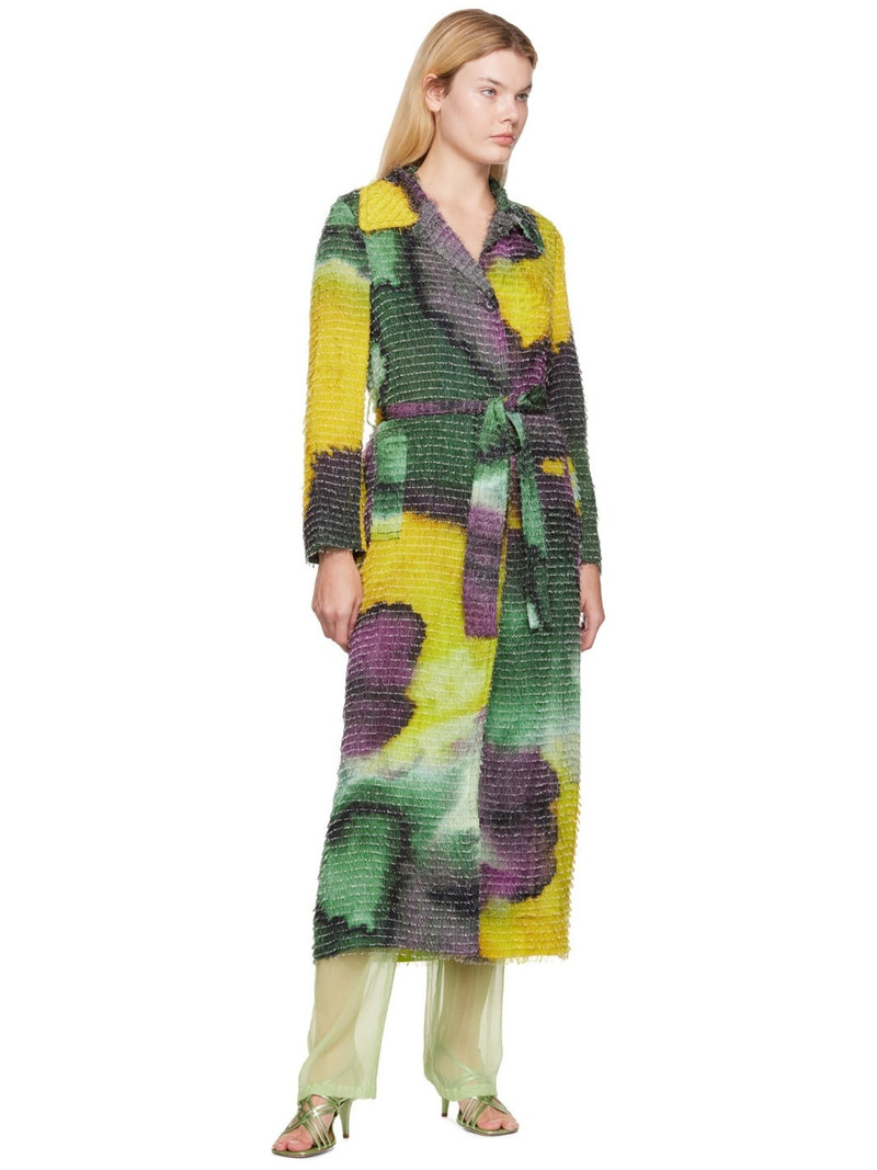 Dries Van Noten Green Leather Heeled Sandals outlook