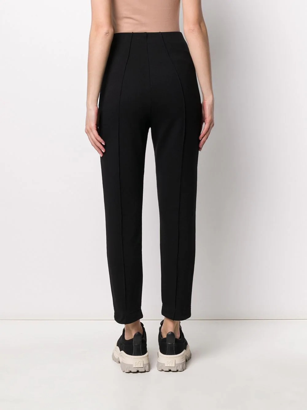 high-waist jersey trousers - 4