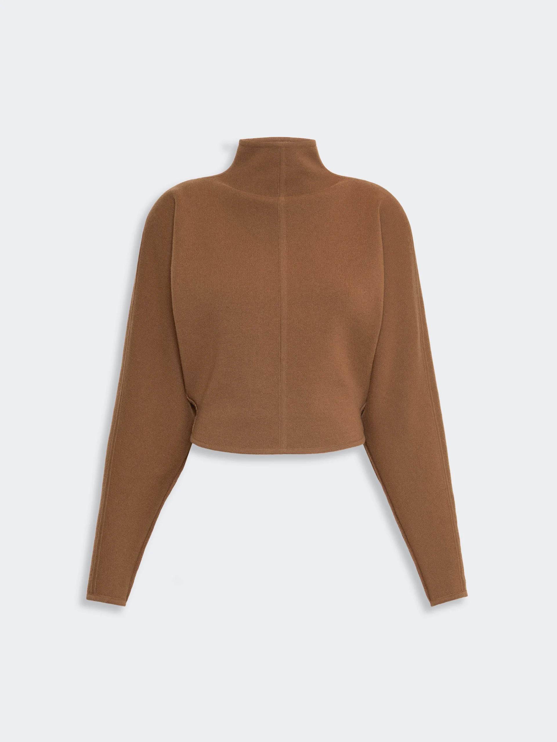 GIGLIO Wool and cashmere cropped jumper - CAMEL - 1
