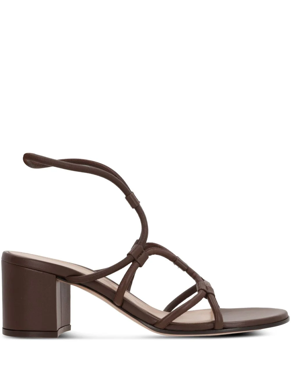 Leather Heel Sandals - 1