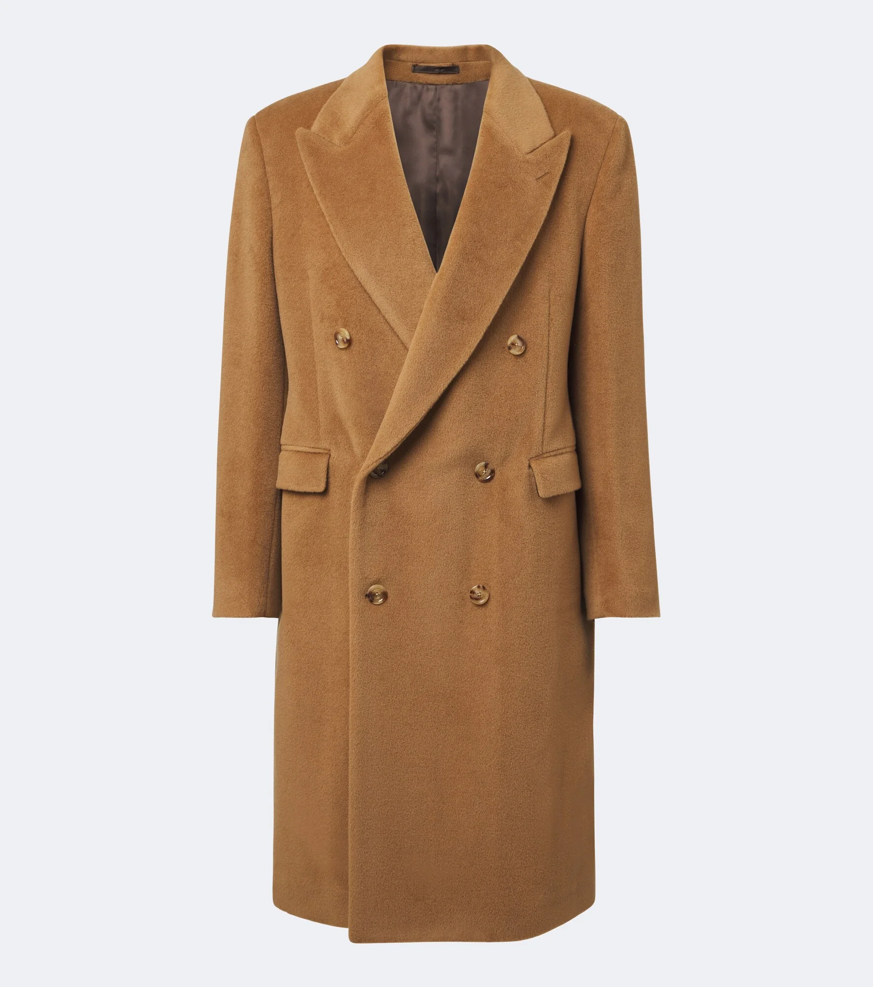 Double-breasted virgin wool coat - 1