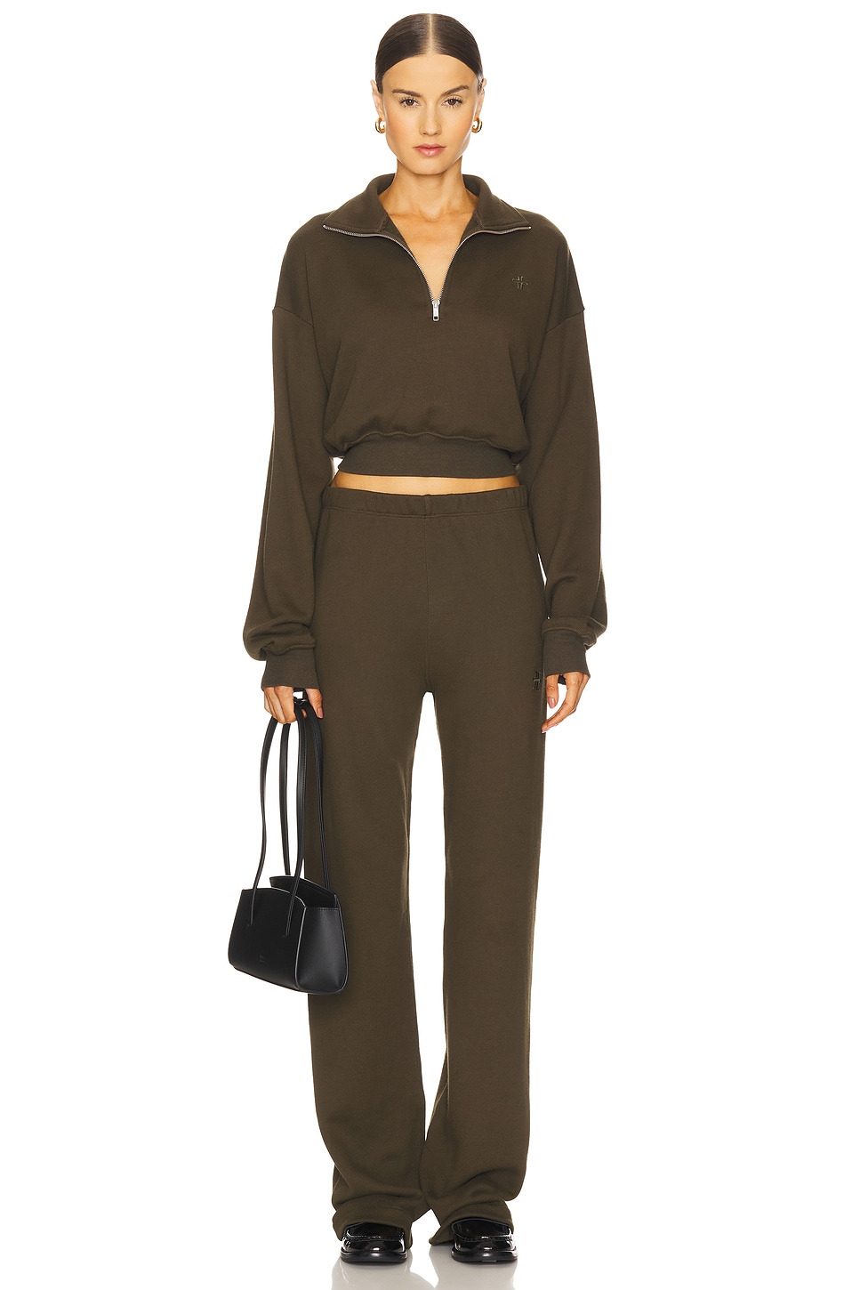Cropped Half Zip Sweatshirt - 4