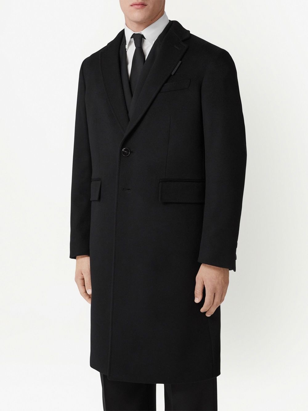 single-breasted wool coat - 3