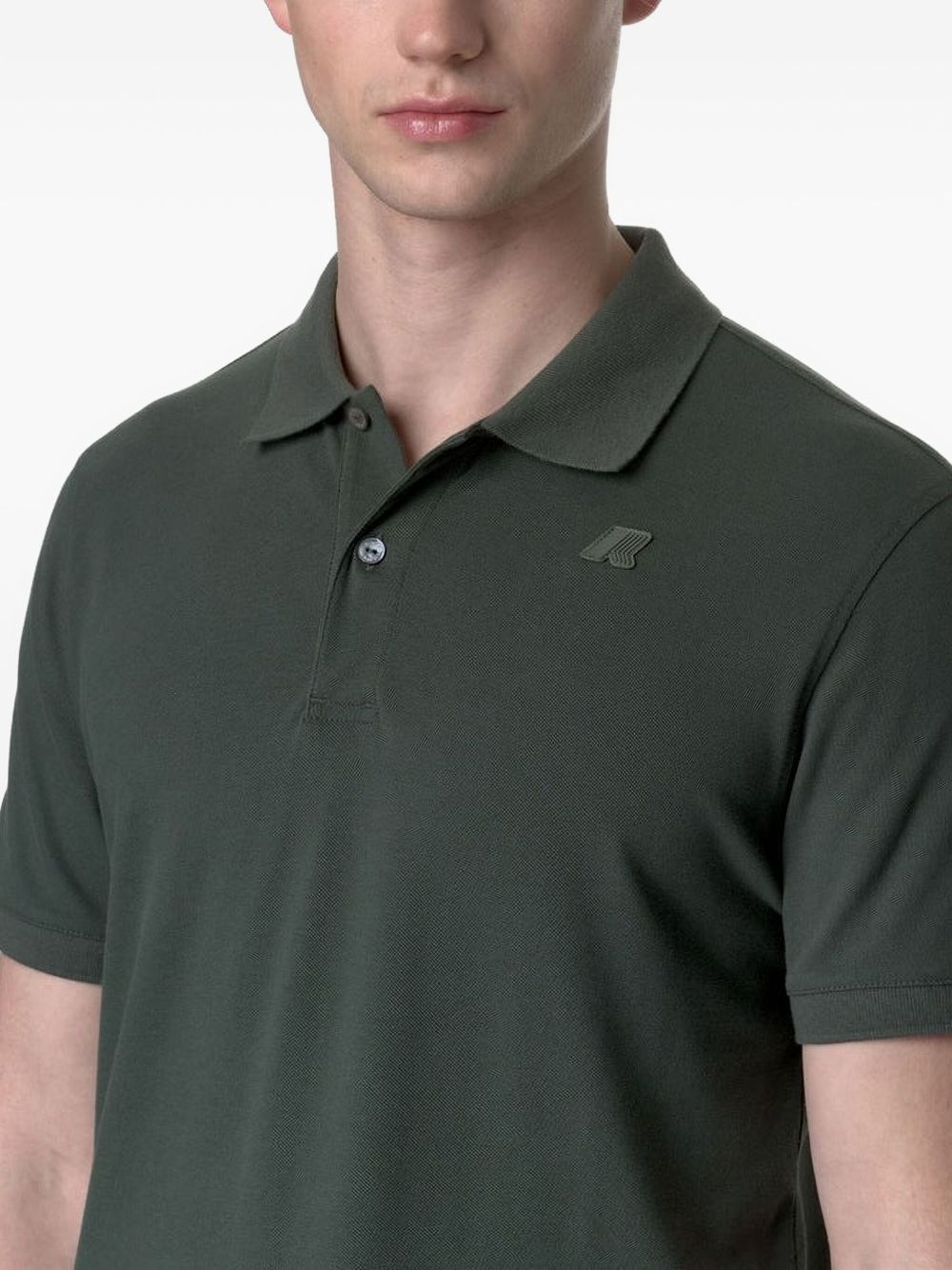 logo-patch polo shirt - 3