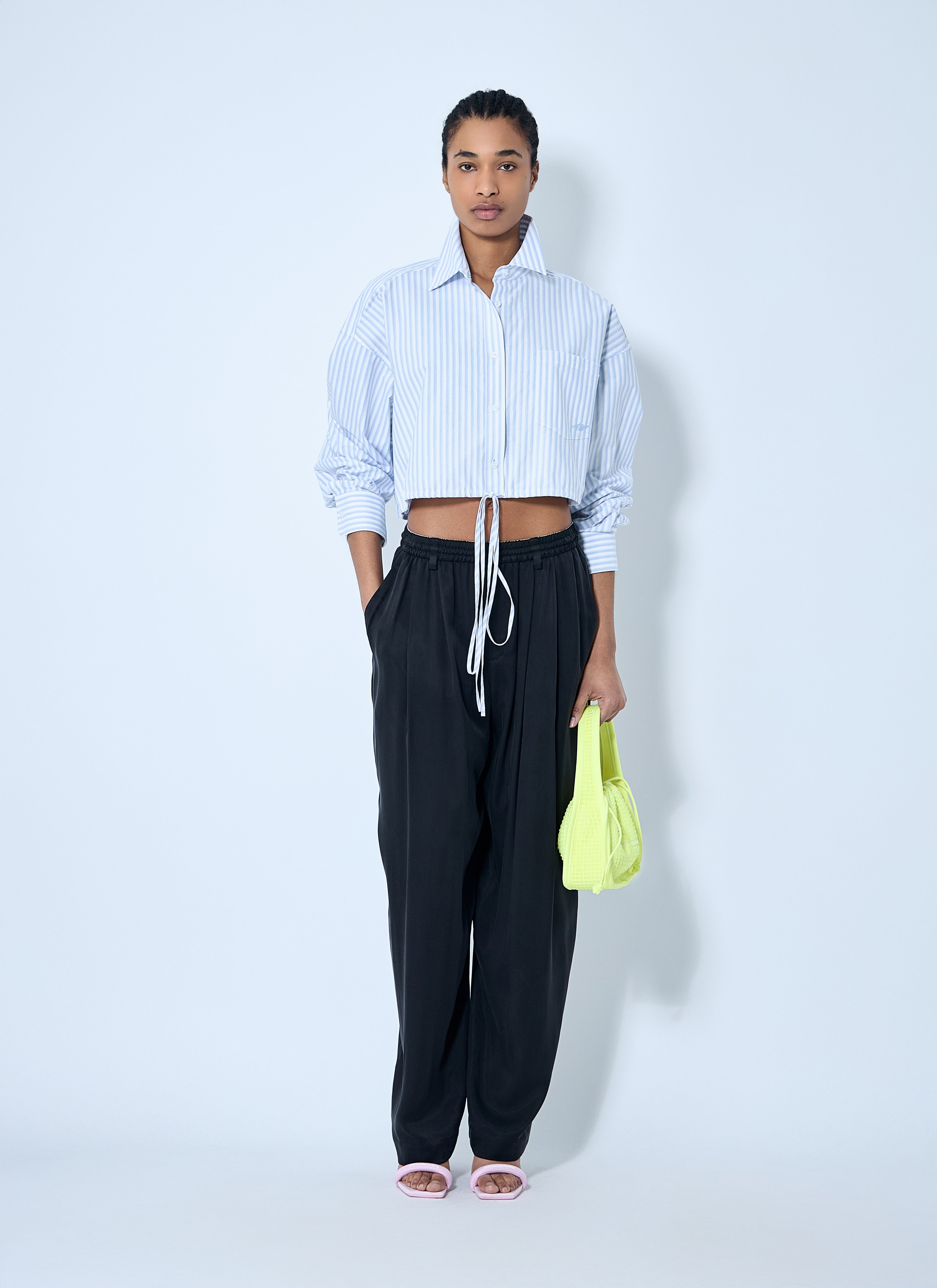 Alexander Wang Women Crop Button-Down Shirt - 2