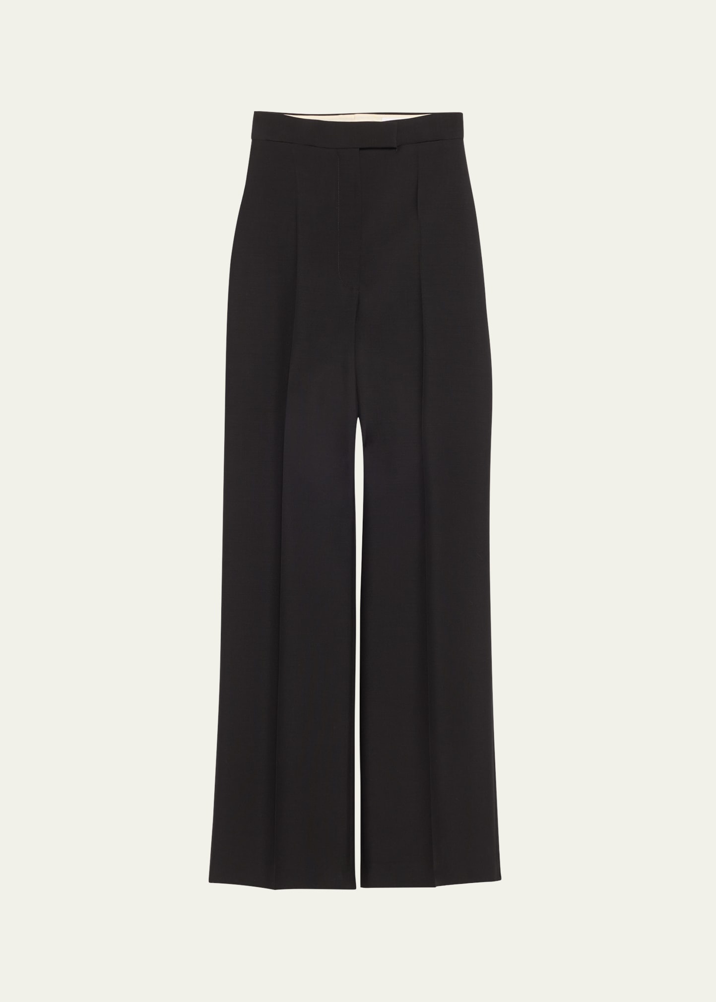 High-Rise Wide-Leg Wool Trousers - 1