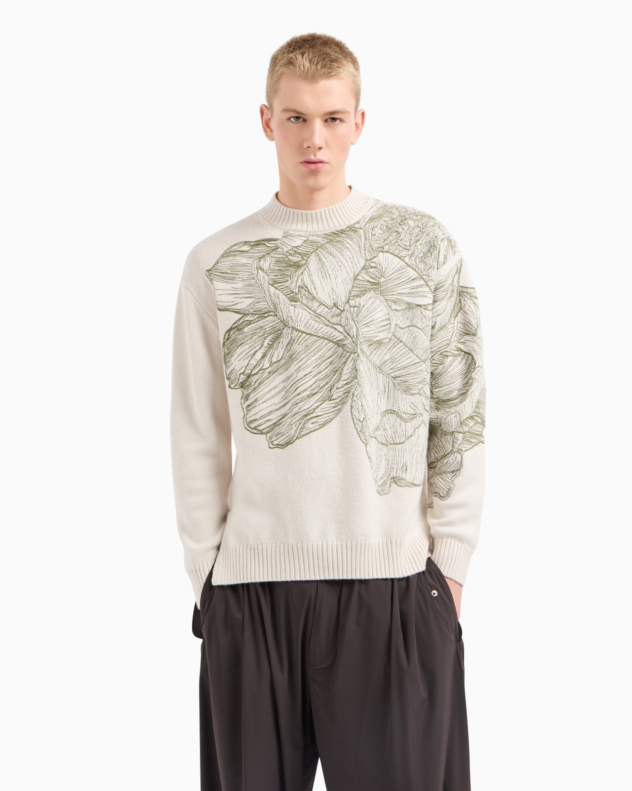 ALPACA-BLEND JUMPER WITH FLOWER AND DRAGONFLY EMBROIDERY - 4