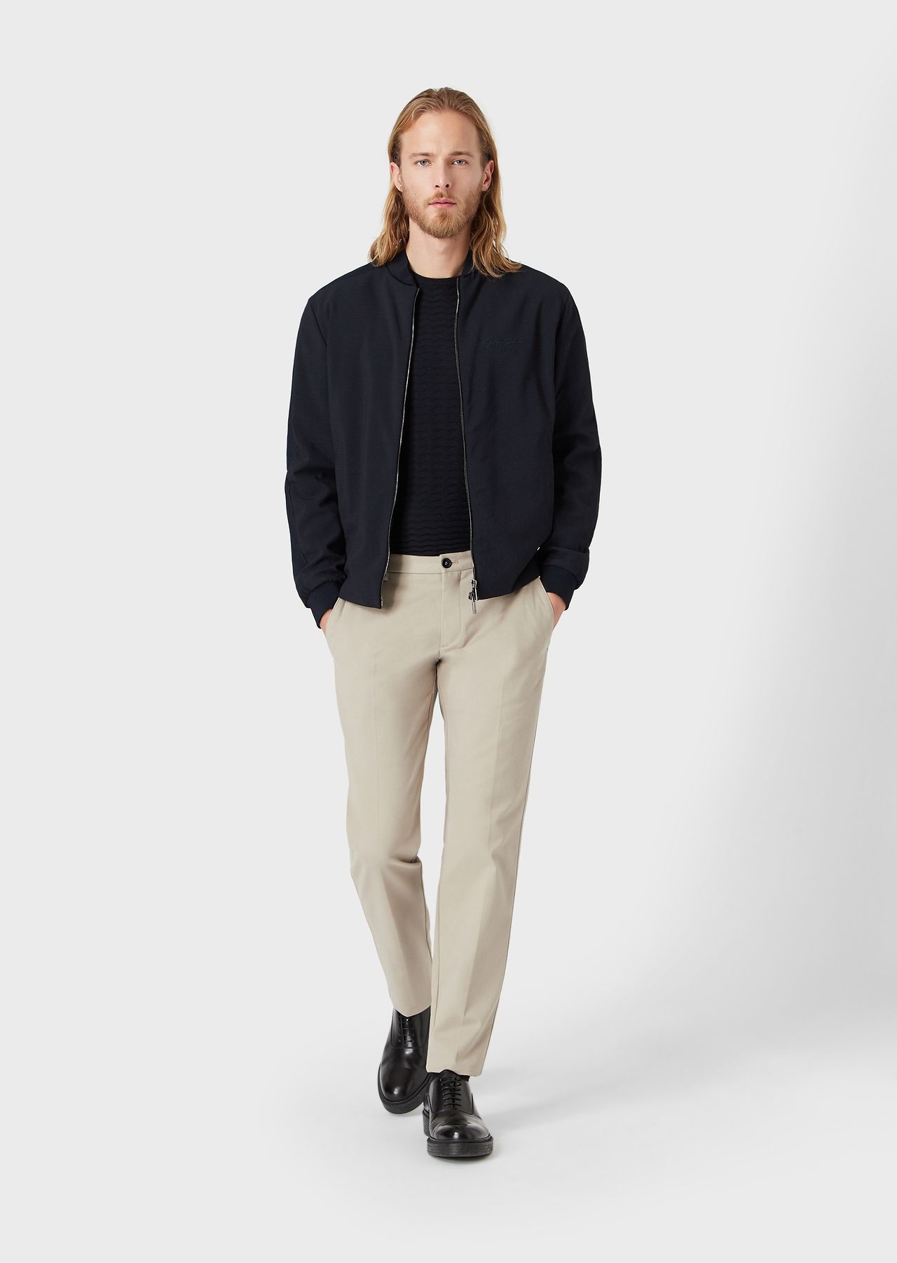 Stretch cashmere and cotton trousers - 3