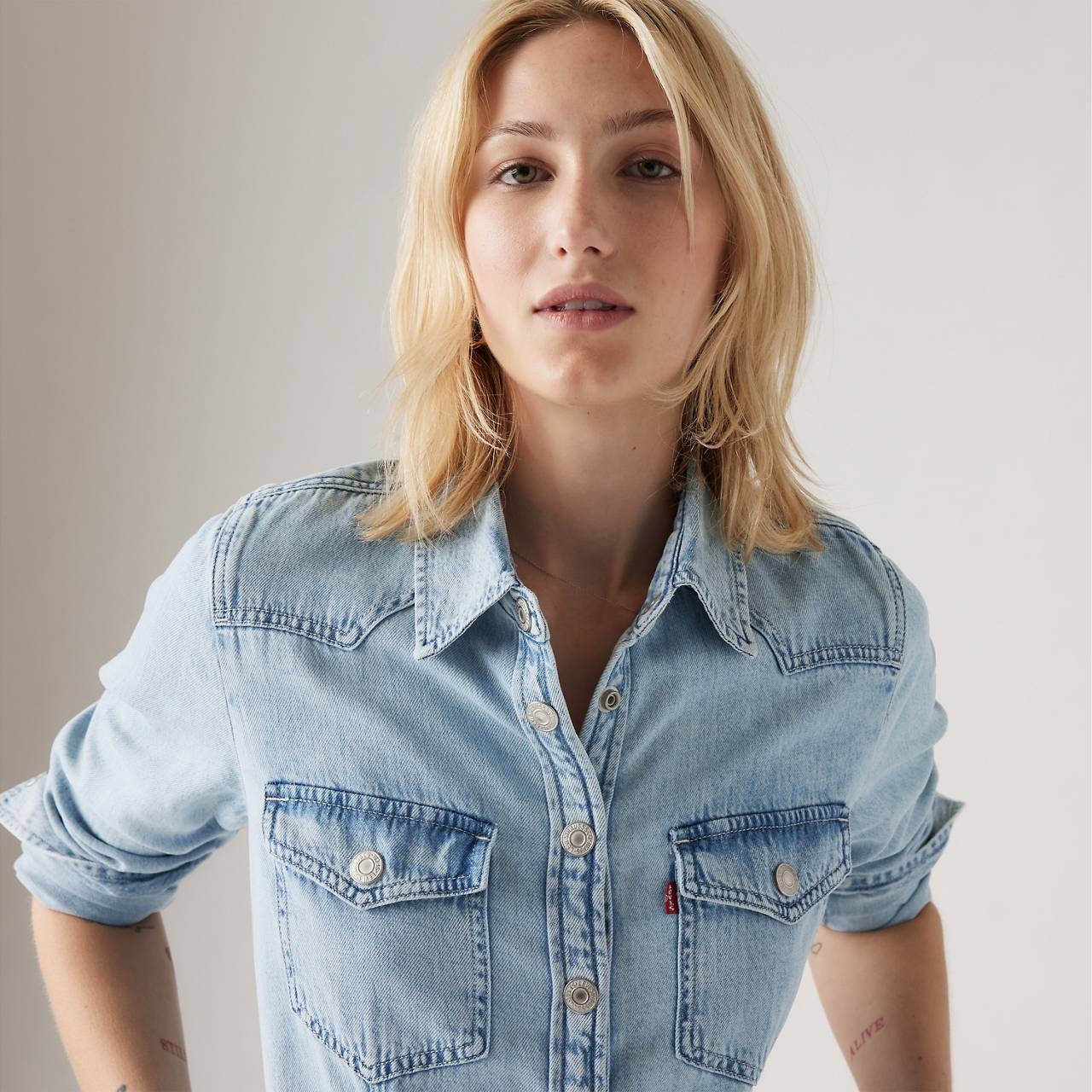 OTTO WESTERN DENIM DRESS - 5