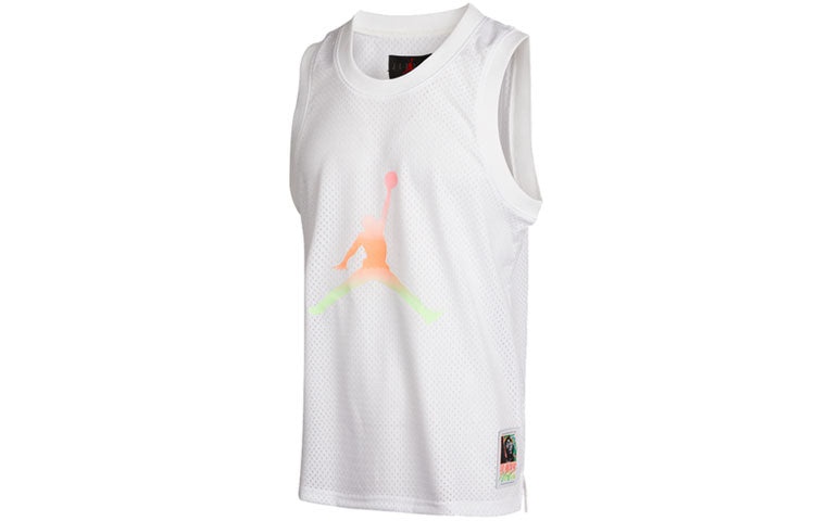 Air Jordan Causual Ventilate Basketball Sports Sleeveness Vest Men's White CZ4860-100 - 2