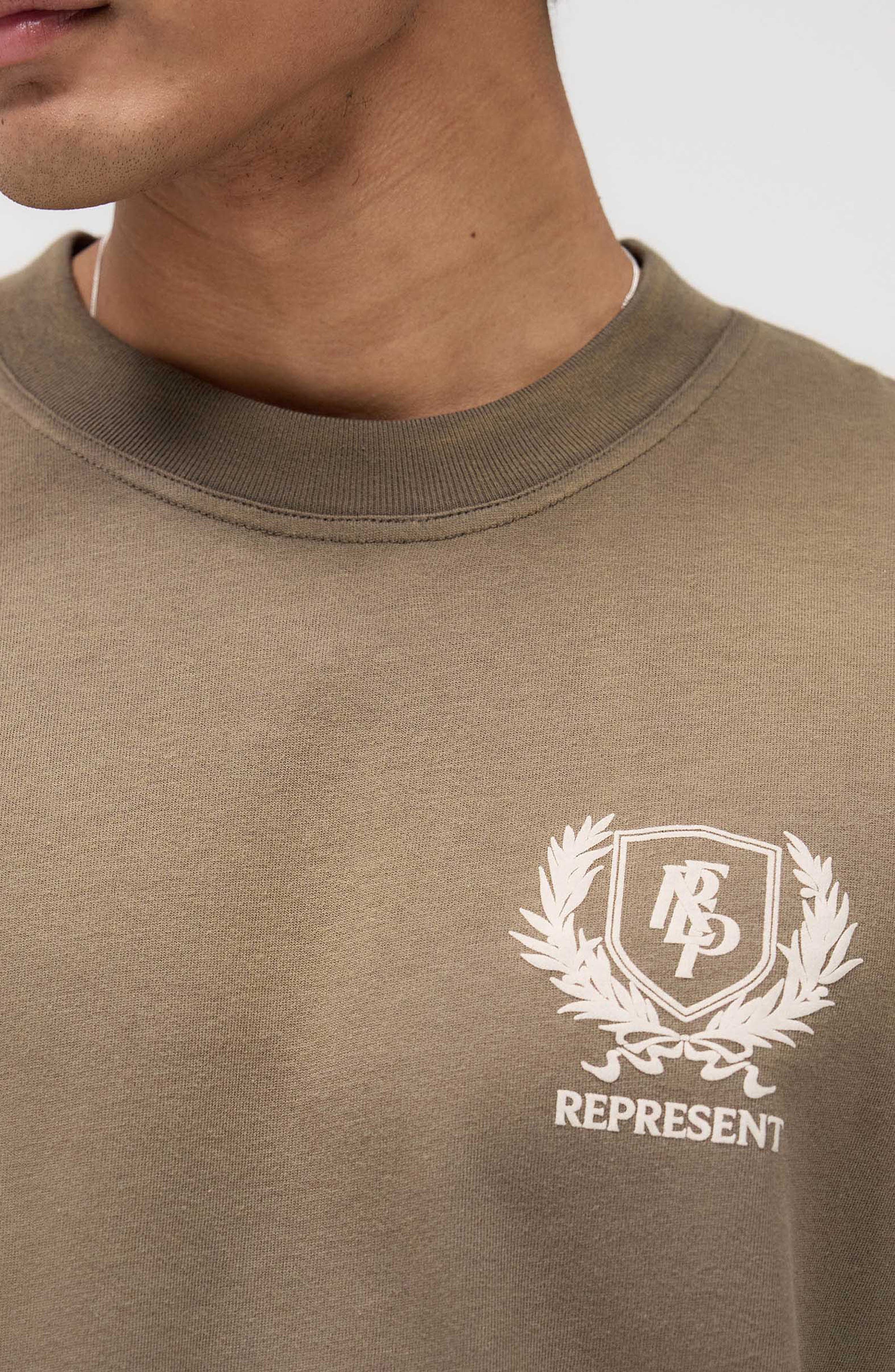 Represent Crest Oversize Graphic T-Shirt in Dark Taupe at Nordstrom - 3