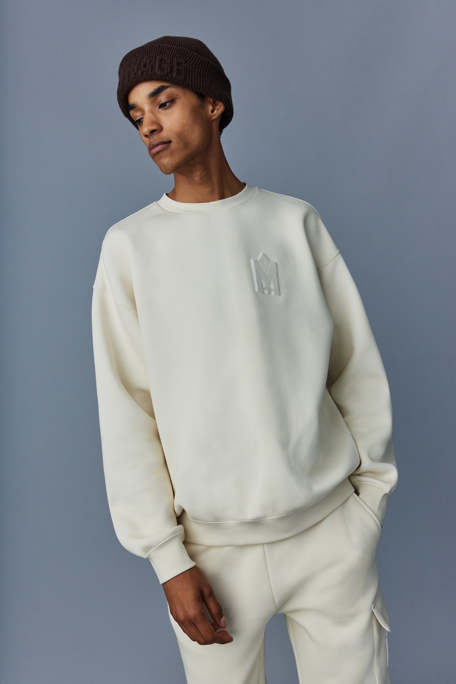 MAX-VT Double face jersey sweatshirt with embroidered logo - 5