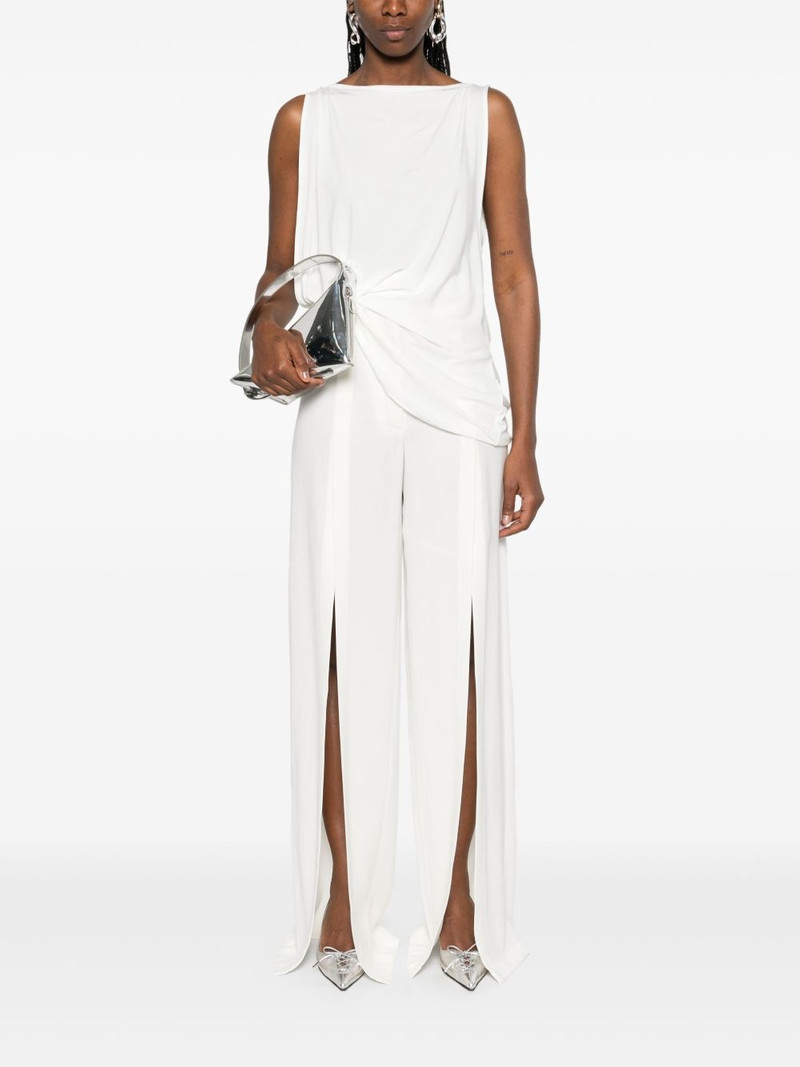 MUGLER slit buckled palazzo pants outlook