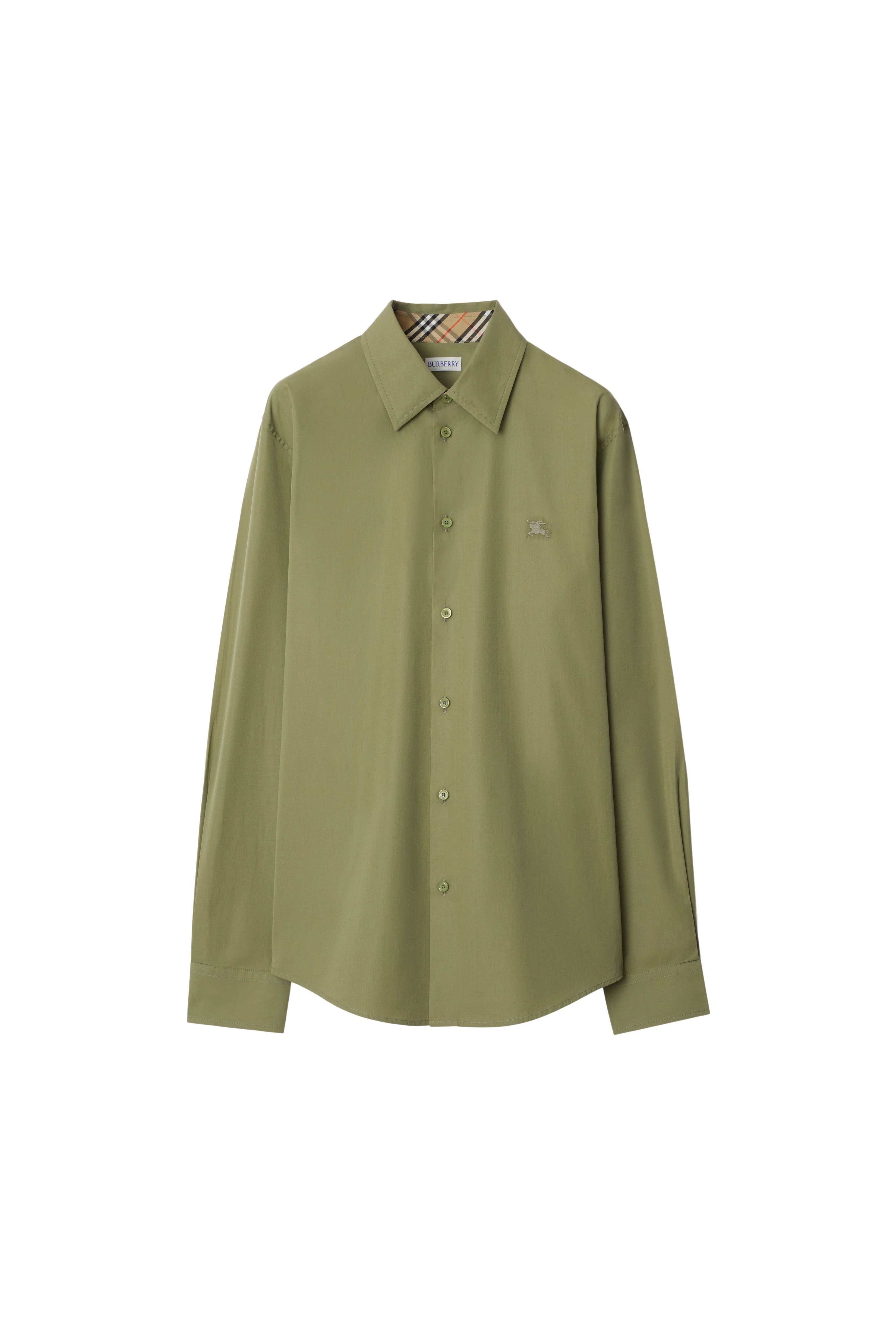 burberry Regular Fit Cotton Poplin Shirt in Wreath Green at Nordstrom - 2