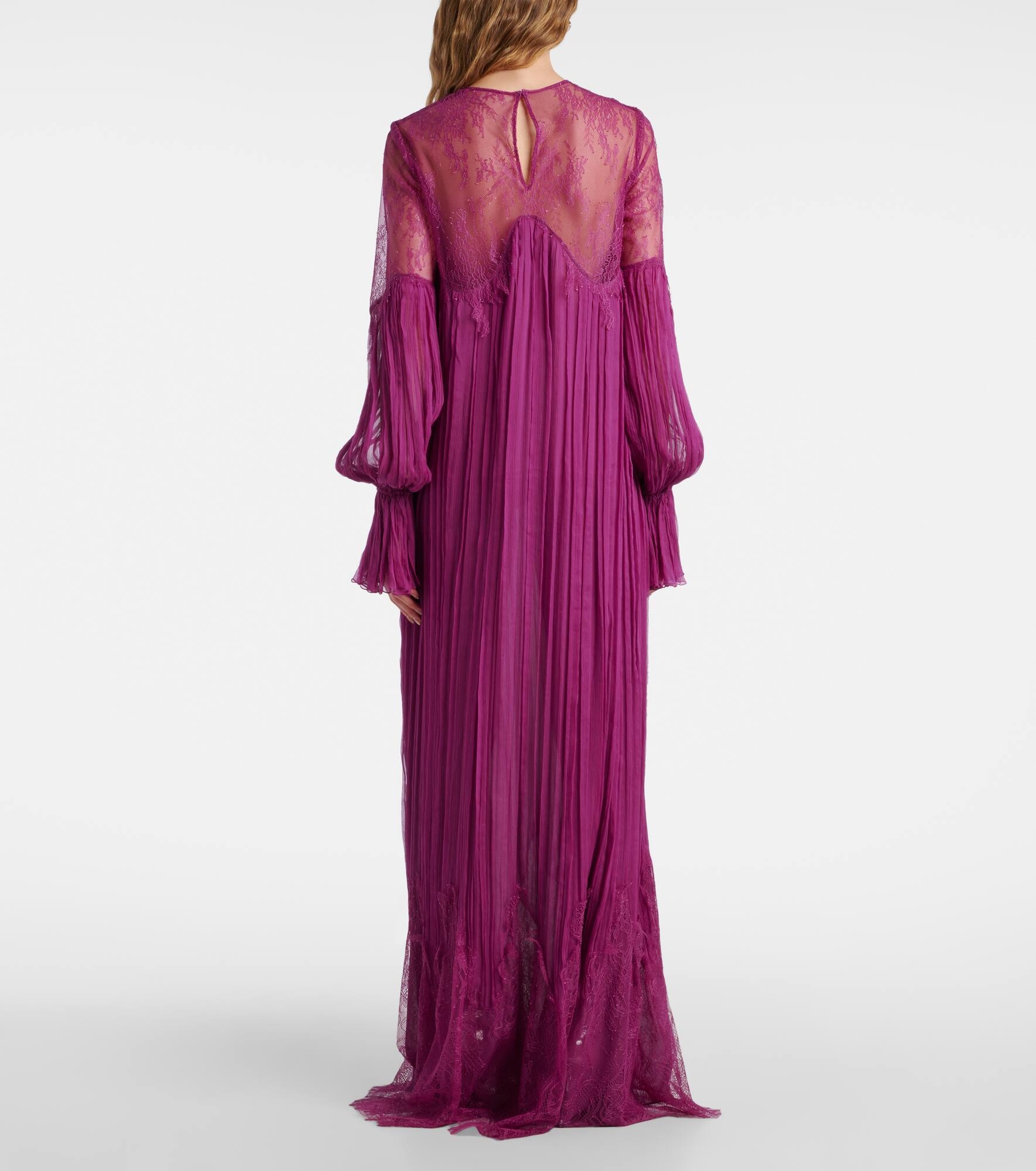 Renia silk-blend lace gown - 3