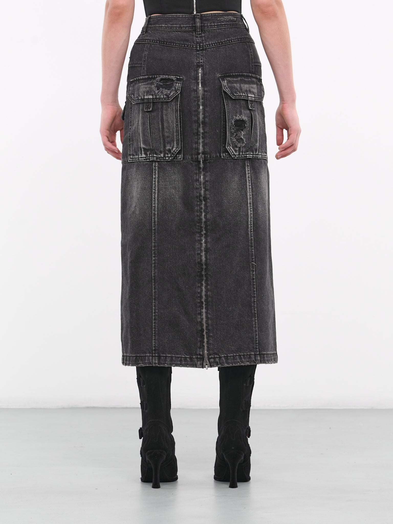Cargo Denim Skirt - 3