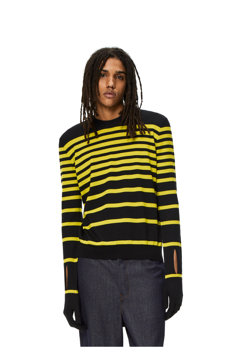 Stripe glove sweater in wool 3