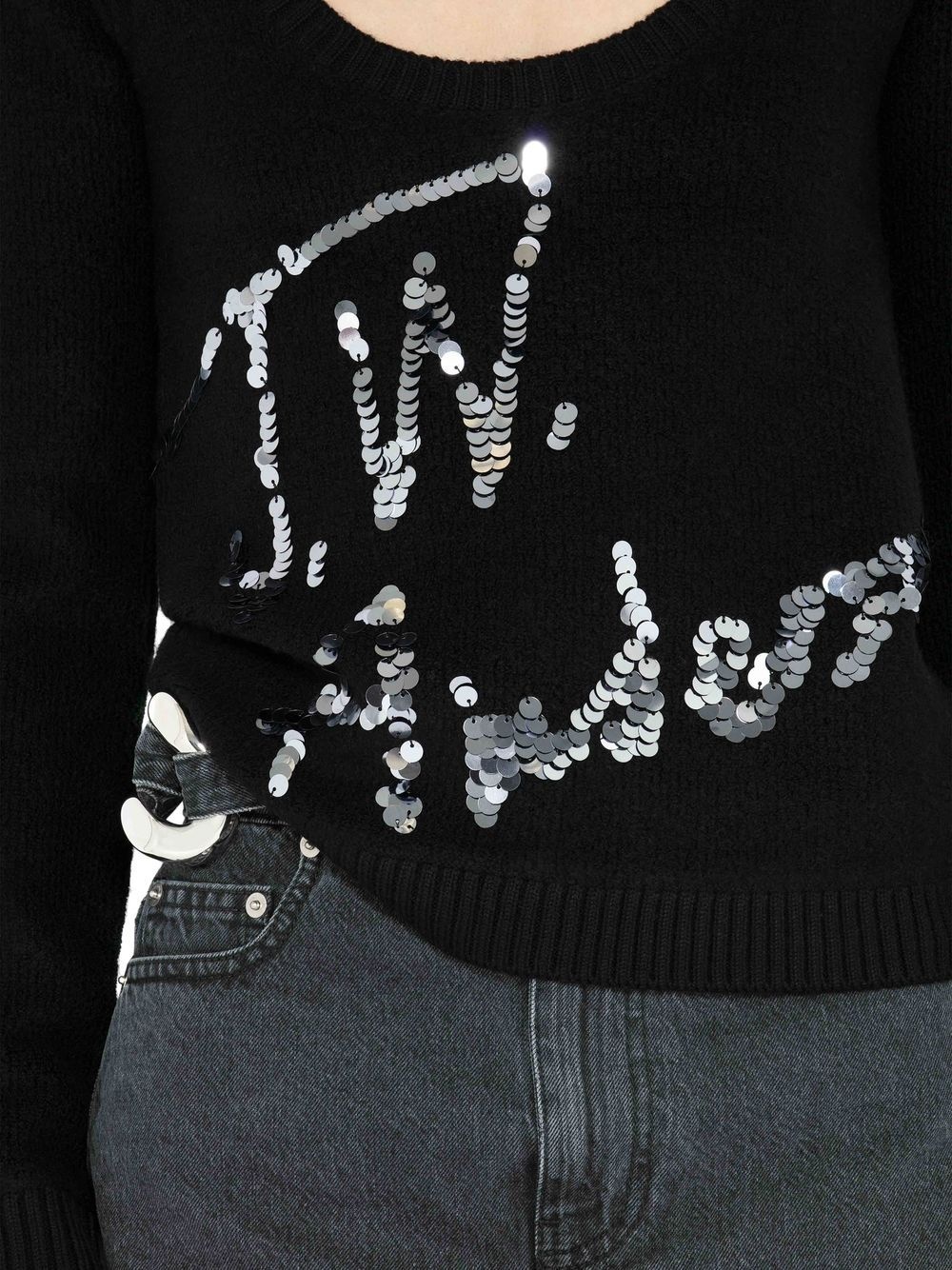 pailette-embellished detail jumper - 5