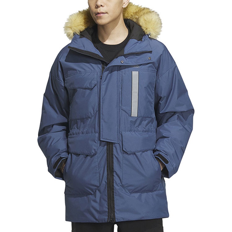 adidas Furry Down Parka 'Blue' IS0367 - 2