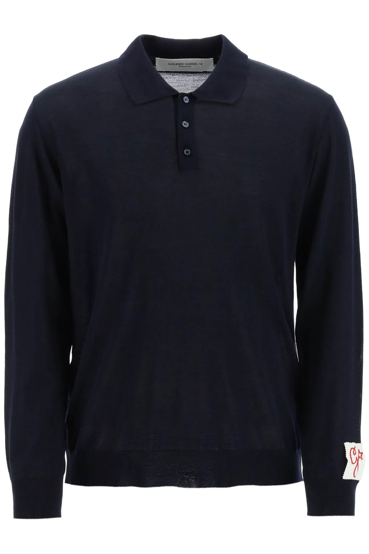 LONG-SLEEVE KNIT POLO SHIRT - 1