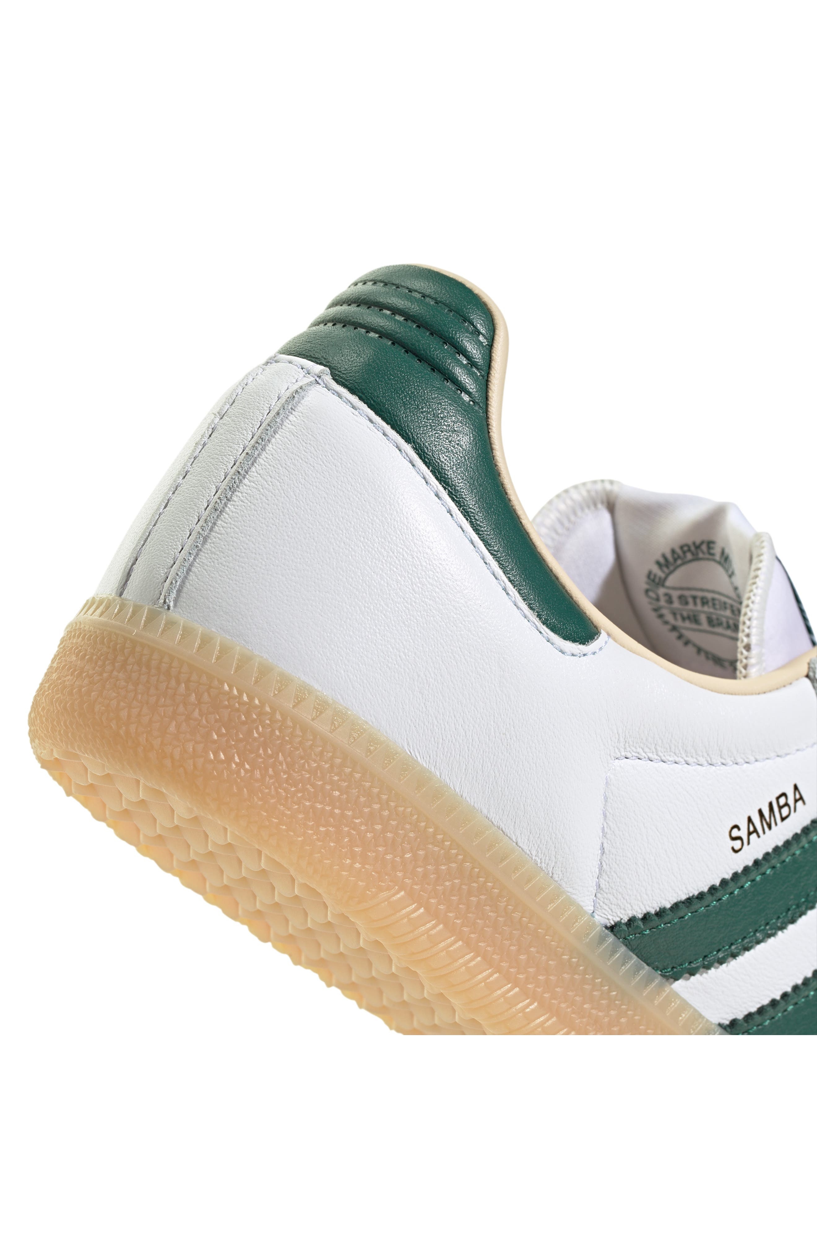 adidas Samba OG Sneaker in White/green/Gum at Nordstrom - 8