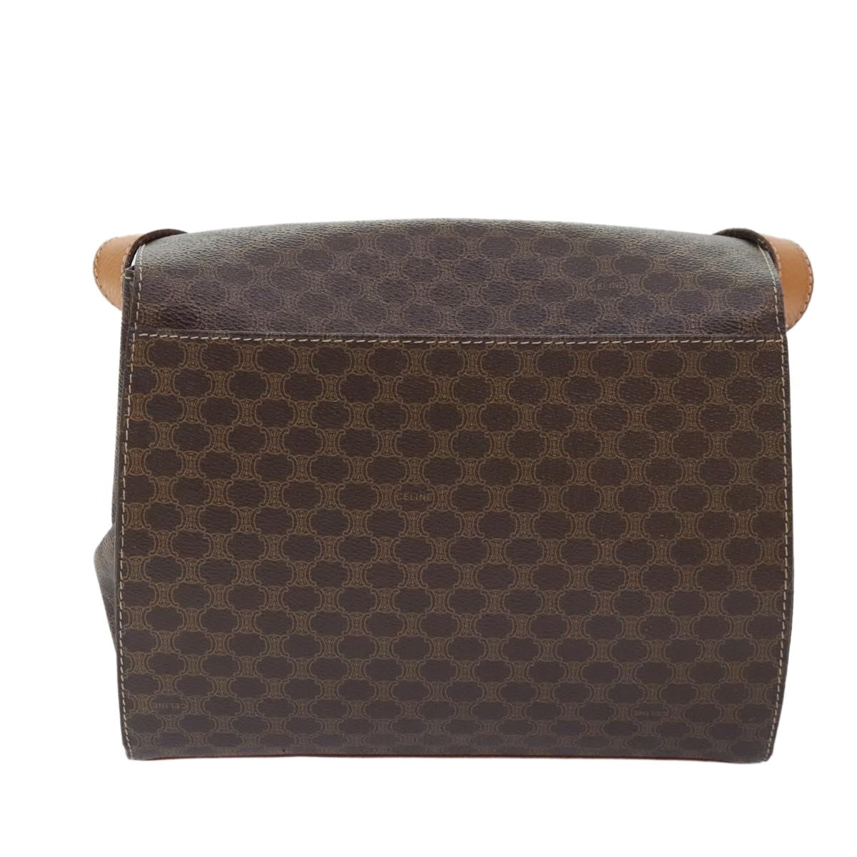 CELINE Macadam Canvas Shoulder Bag Pvc Leather Brown - 2
