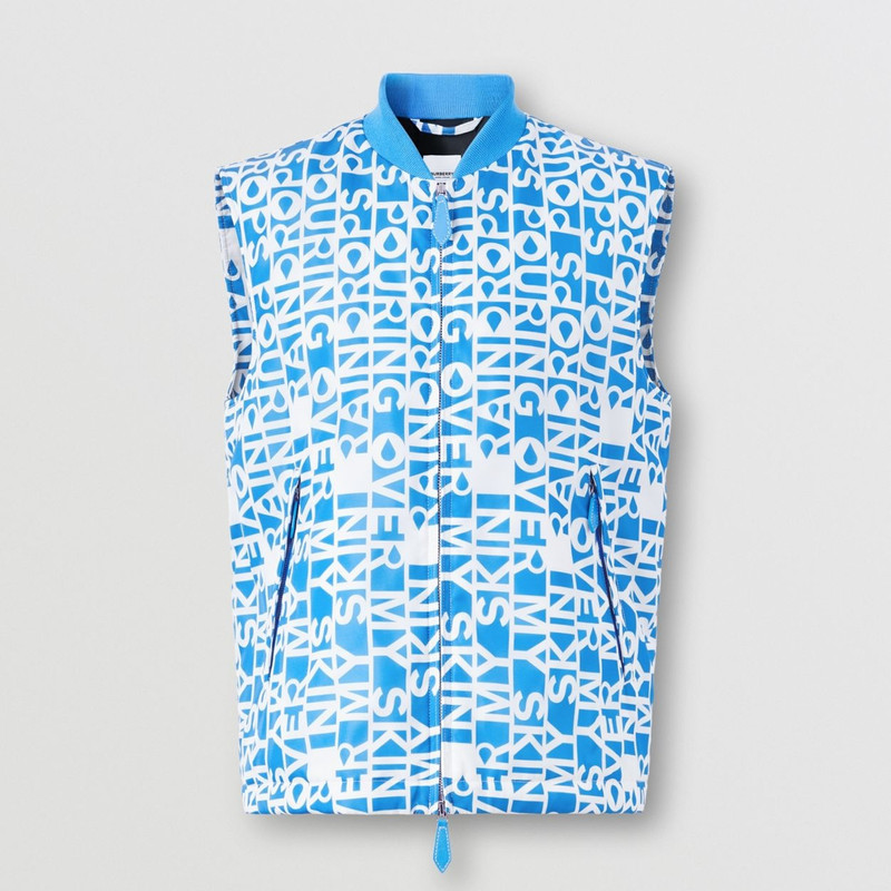 Slogan Print Nylon Gilet – Exclusive Capsule Collection 1