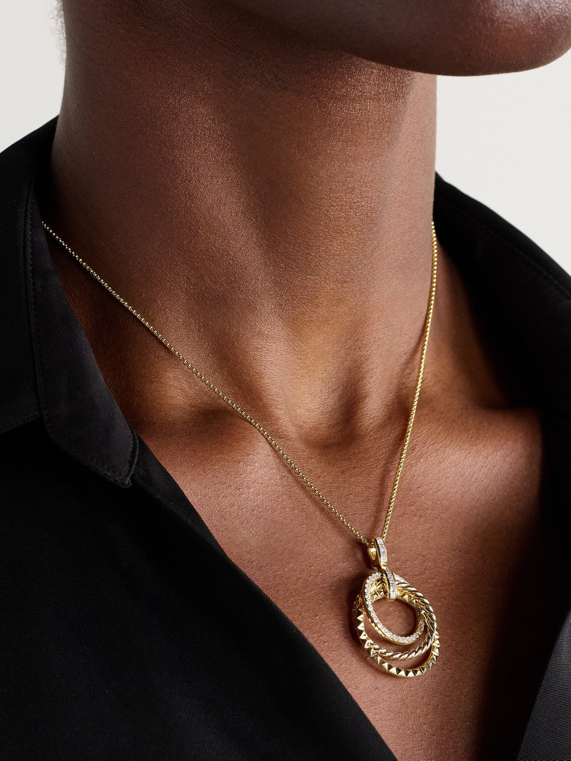 DAVID YURMAN Crossover Trio 18-karat Gold Diamond Necklace outlook