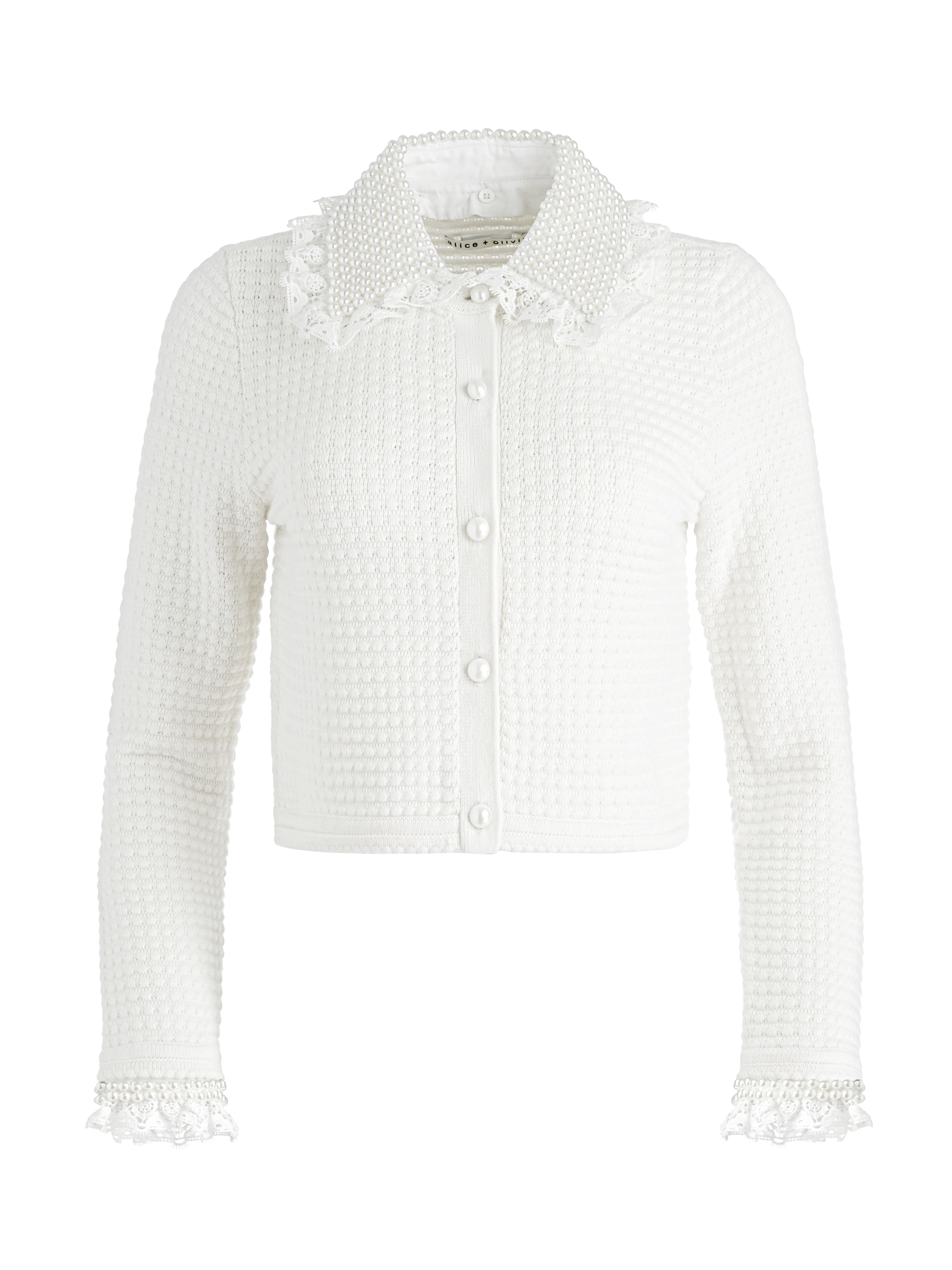 NOELLA EMBELLISHED COLLARED CARDIGAN - 1