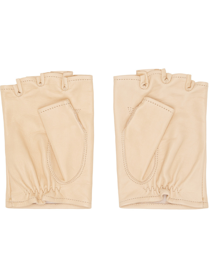Our Legacy Beige Biker Gloves outlook