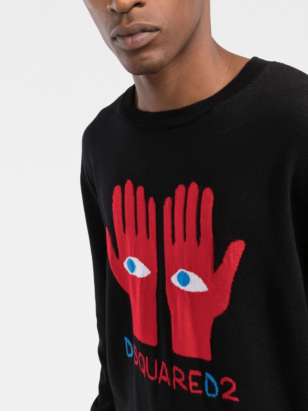 eyes on hands knitted jumper - 5