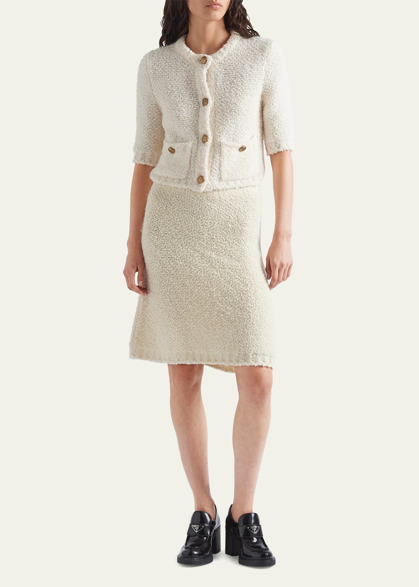 Wool Boucle Skirt - 2