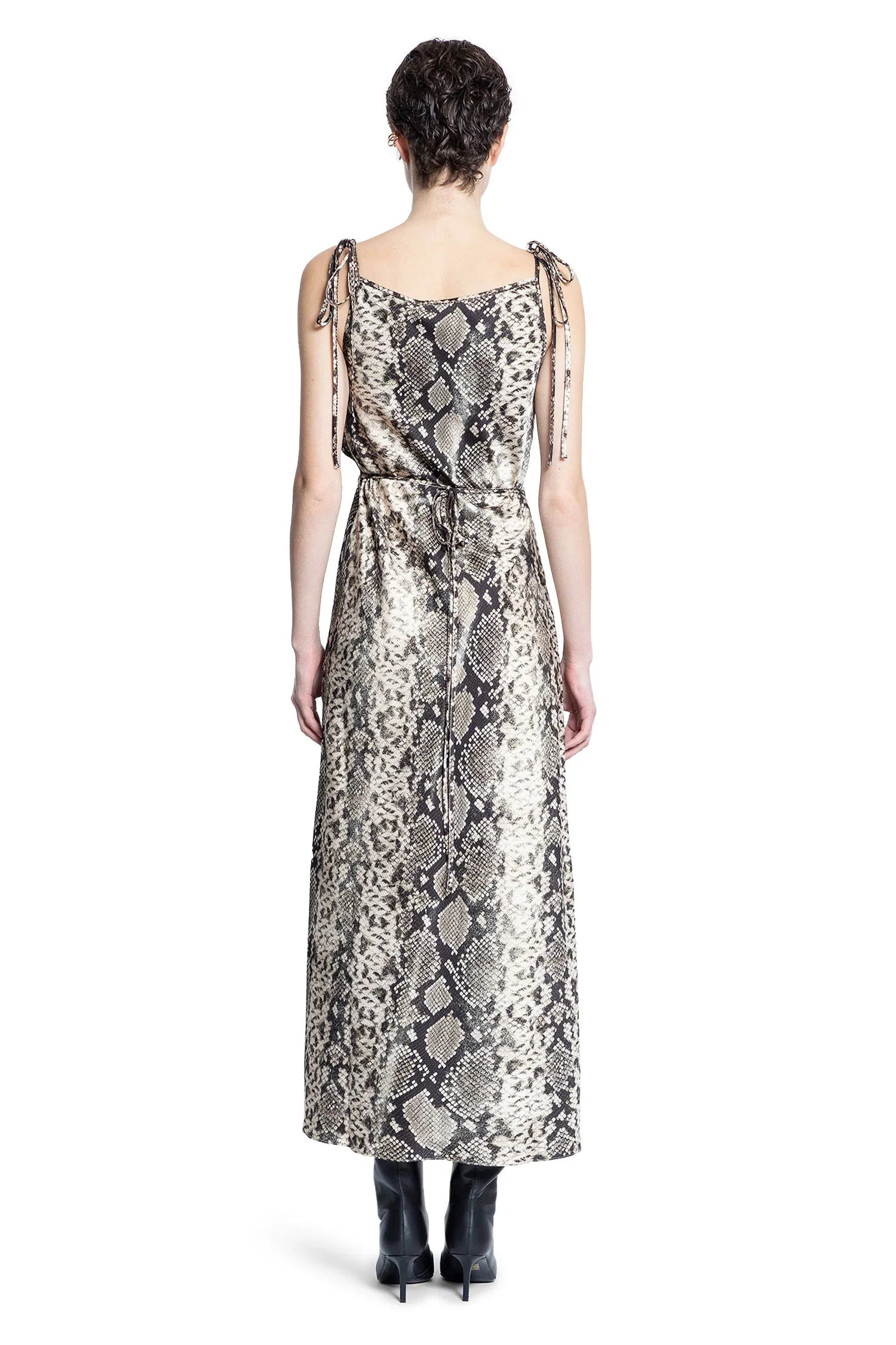 Fluid-Satin-Python-Print-Dress - 3