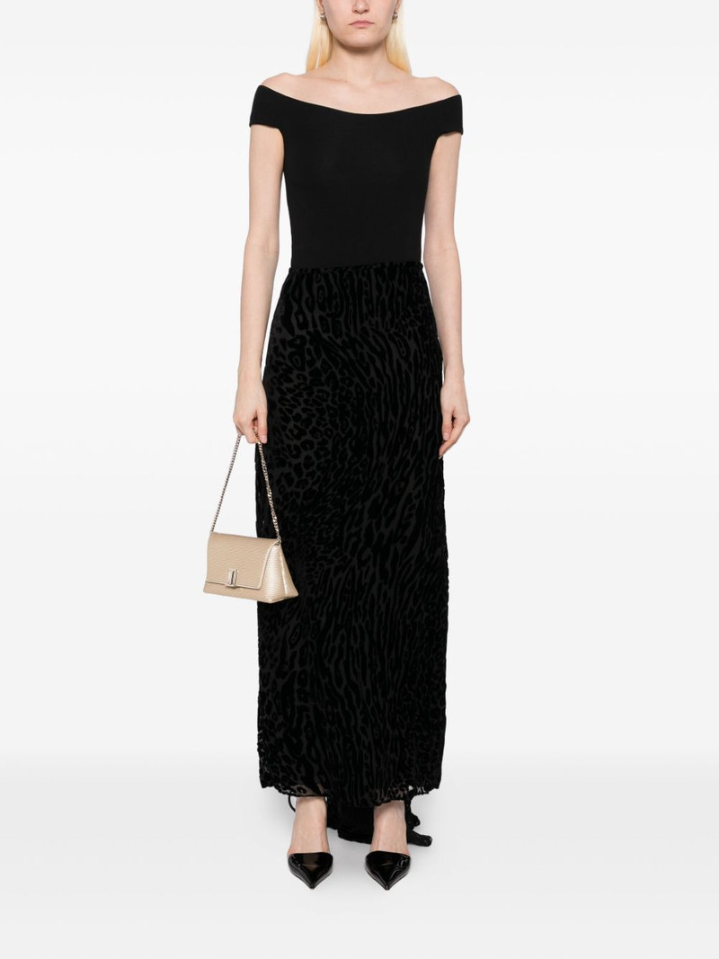 TOM FORD leopard-print velvet skirt outlook