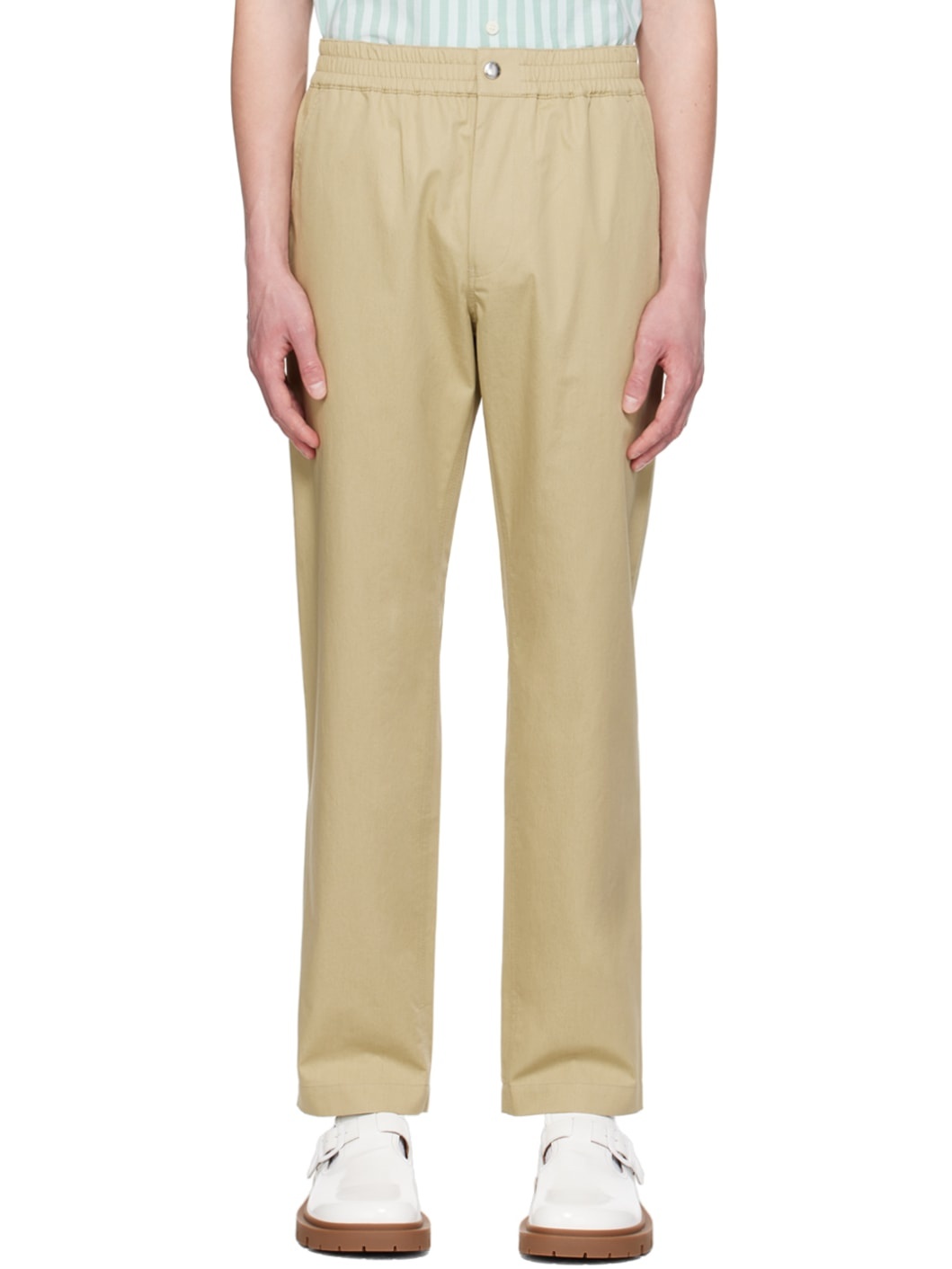 Beige Casual Trousers - 1